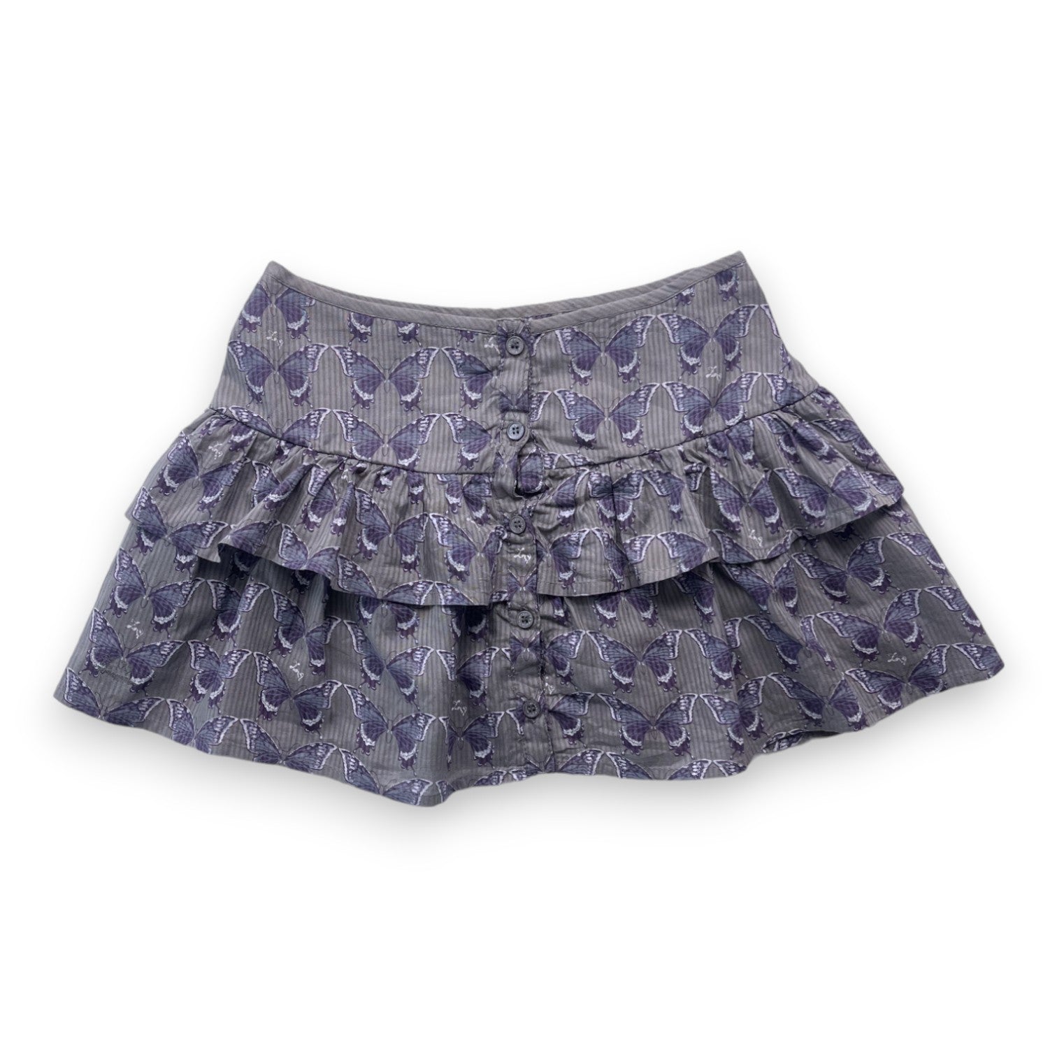 ZADIG &amp; VOLTAIRE - Grauer Rock mit lila Schmetterlingen - 10 Jahre