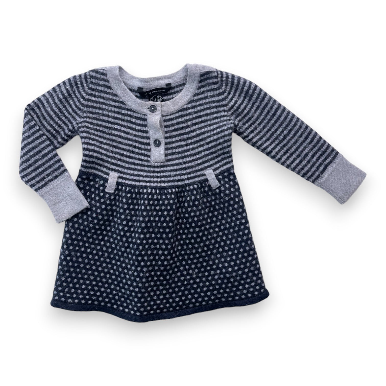 MARC JACOBS - Robe gris en laine - 2 ans