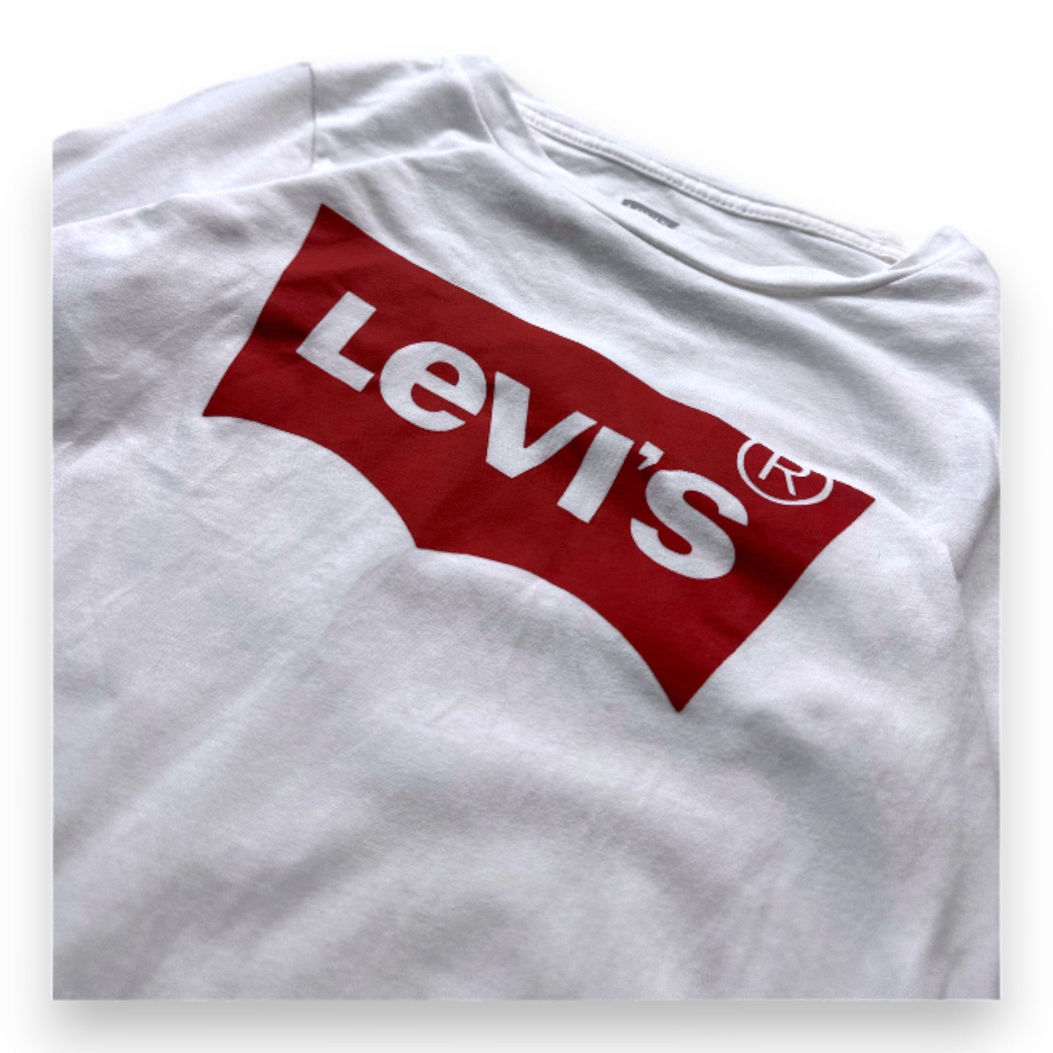 LEVI'S - T-shirt à manches longues blanc avec imprimé "Levi's" - 8 ans