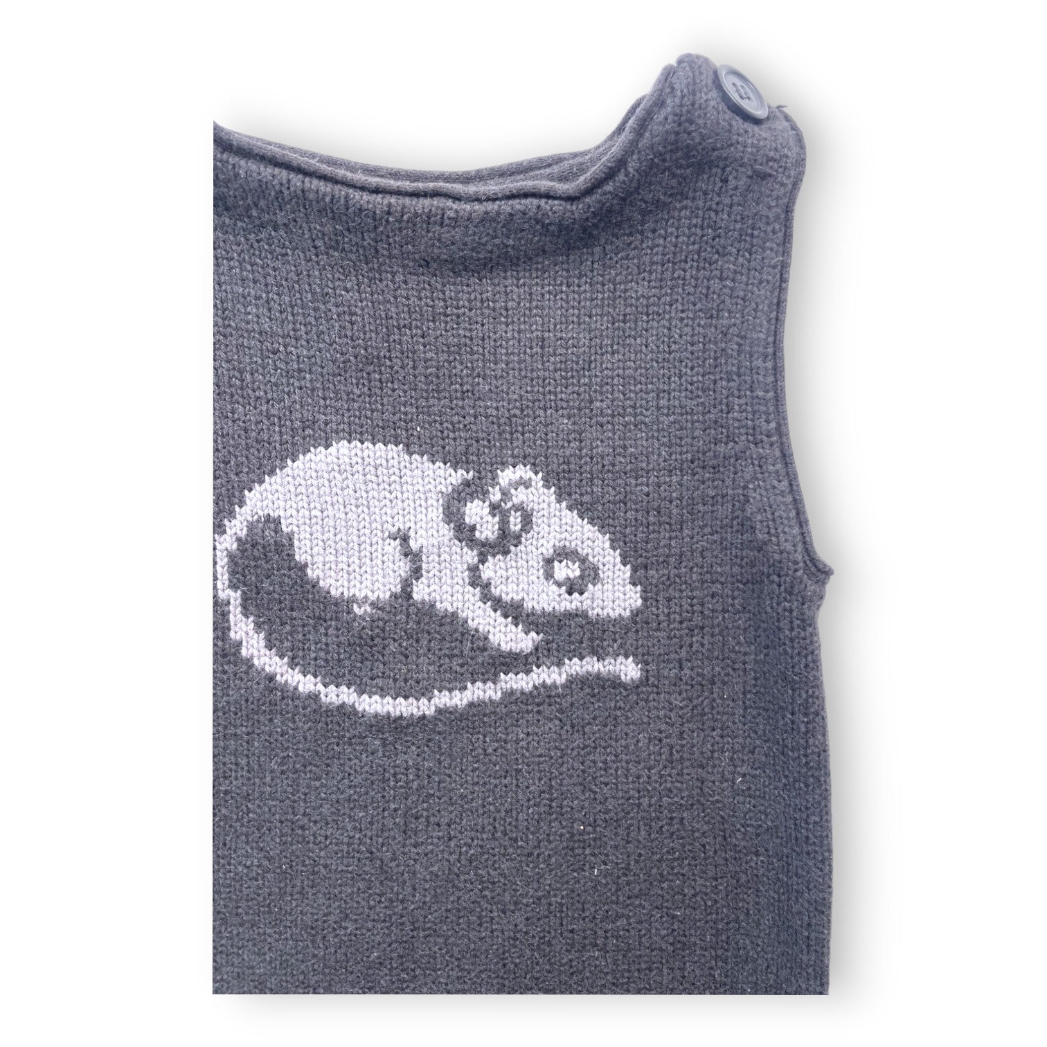 MARC JACOBS - Pull sans manches gris foncé motif souris - 6 ans