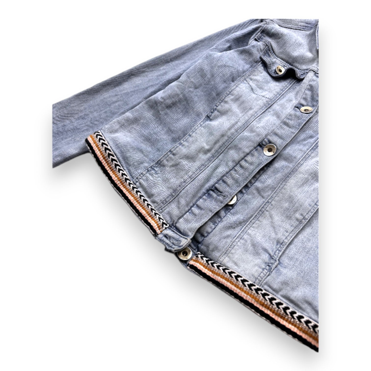 IKKS - Veste en jean bleue avec broderie dans le dos - 10 ans