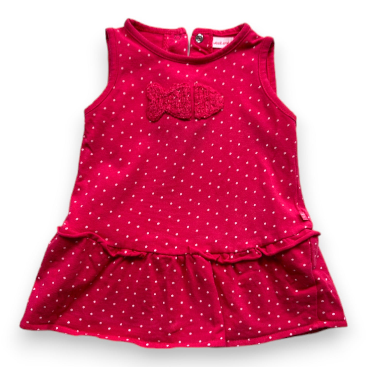 WEEK-END A LA MER - Ensemble robe et legging rose à pois - 6 mois