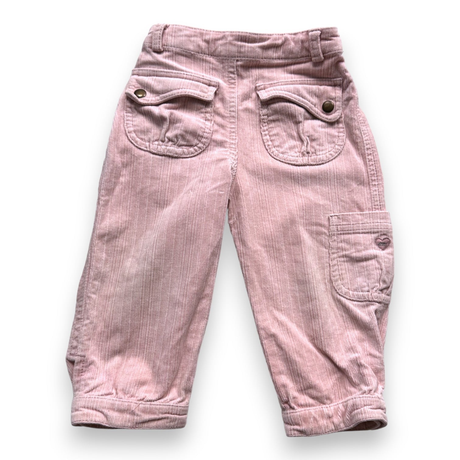 LILI GAUFRETTE - Pantalon rose en velours côtelé - 18 mois