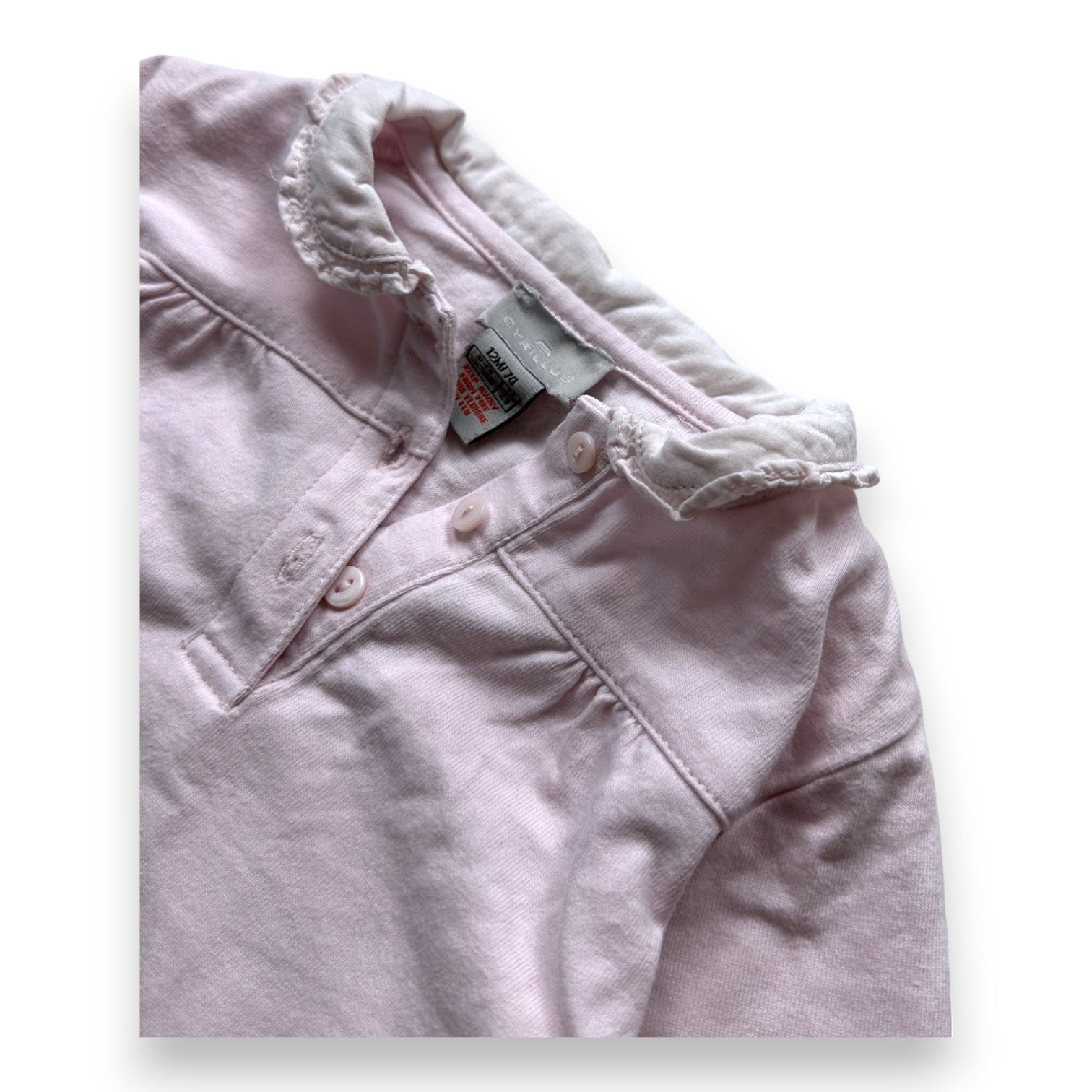 CYRILLUS - T shirt manches longues rose - 12 mois