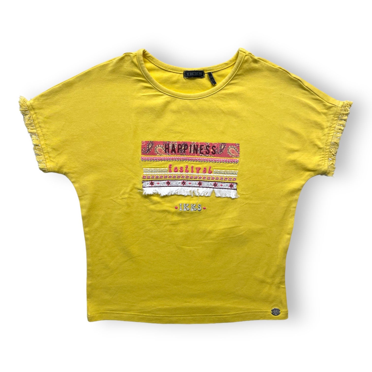 IKKS - T shirt jaune à motifs - 6 ans