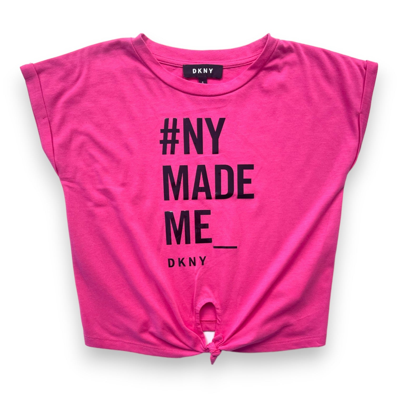 DKNY - T shirt rose "#NY made me" - 6 ans