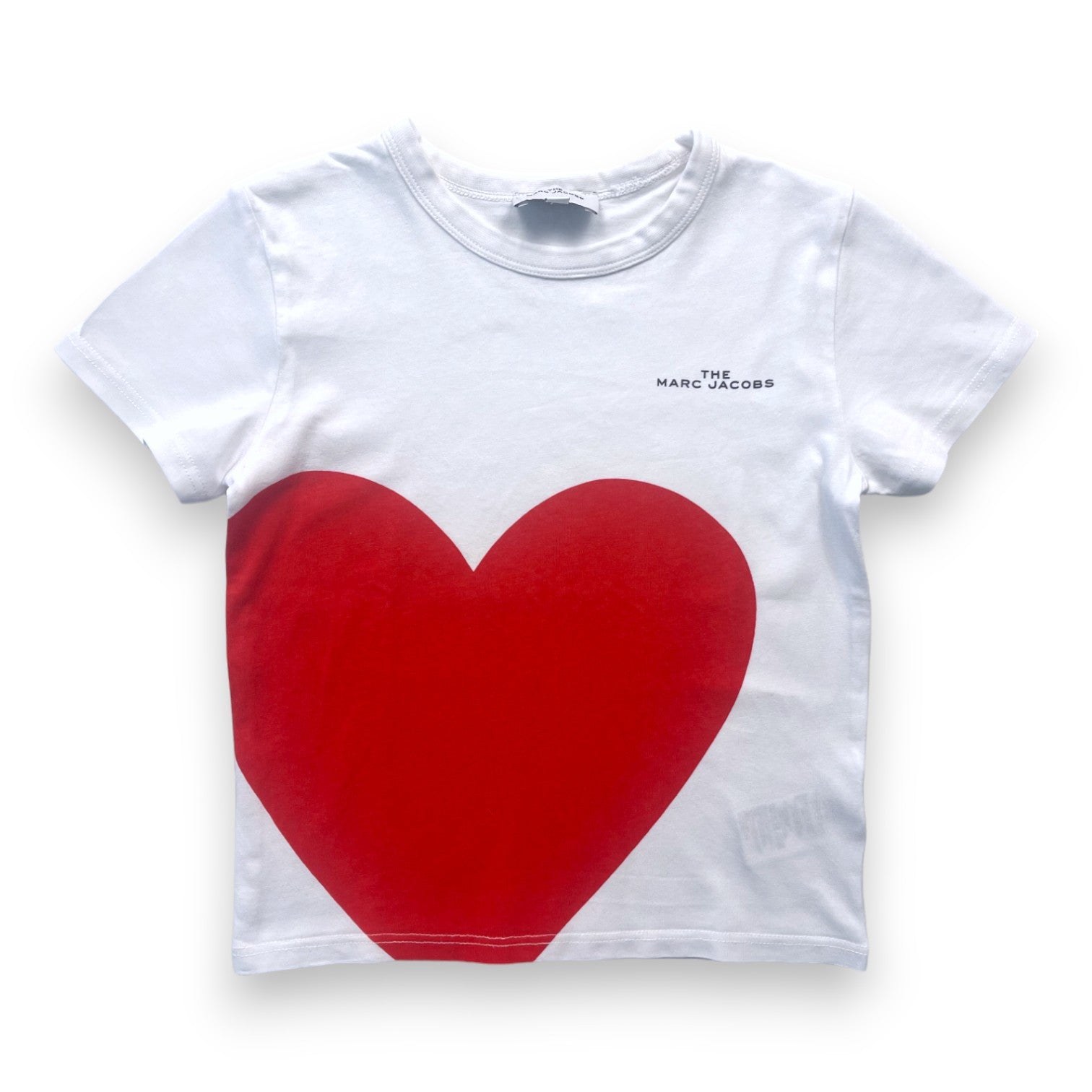 THE MARC JACOBS - T shirt blanc motif coeur - 6 ans