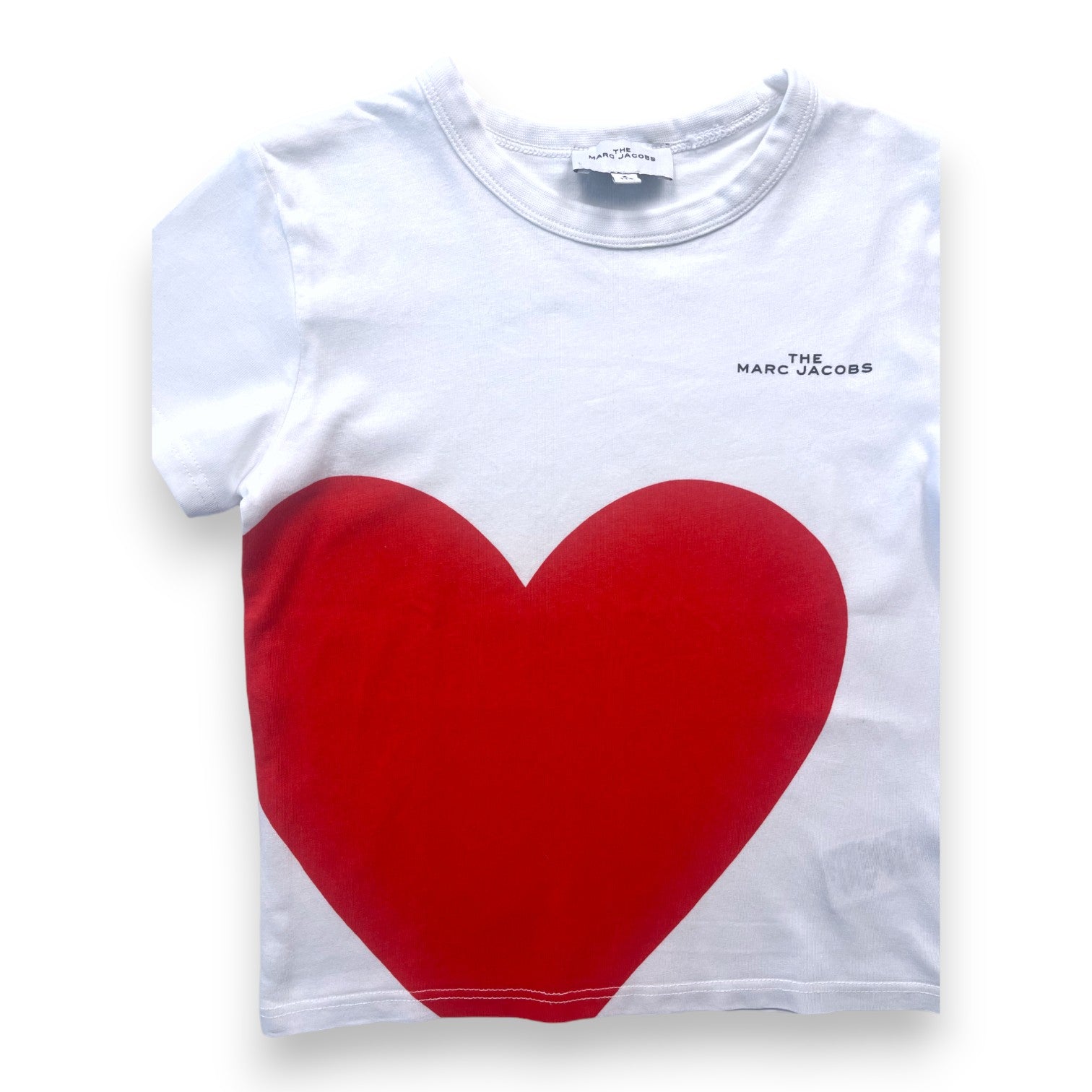 THE MARC JACOBS - T shirt blanc motif coeur - 6 ans
