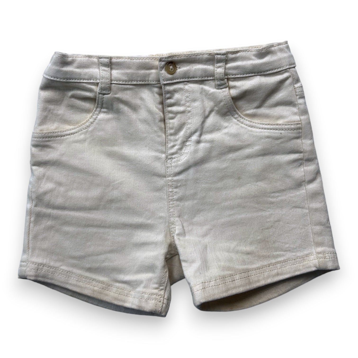 PETIT BATEAU - Beige Jeansshorts - 3 Jahre
