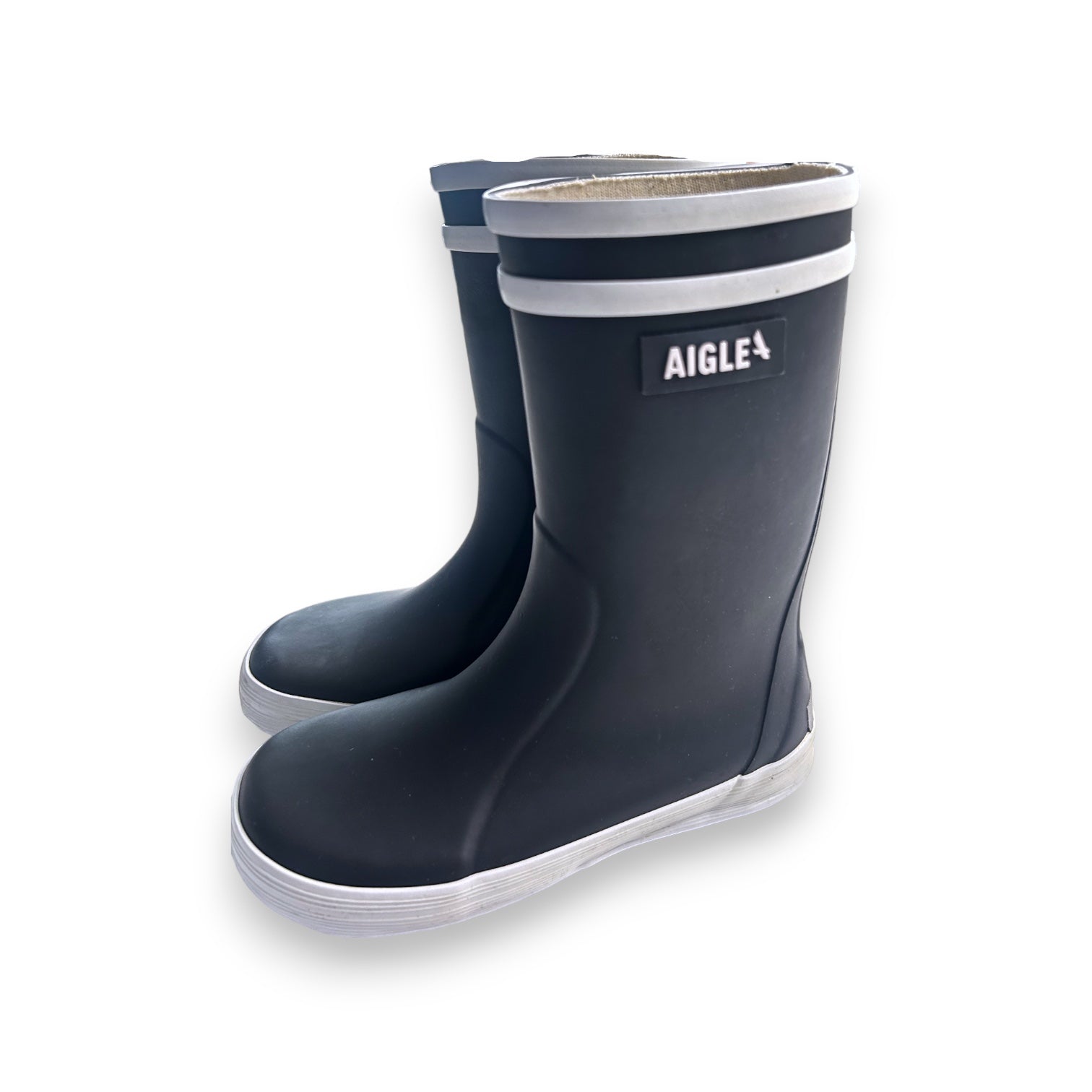 AIGLE - Schwarz-Weiße Gummistiefel - 27