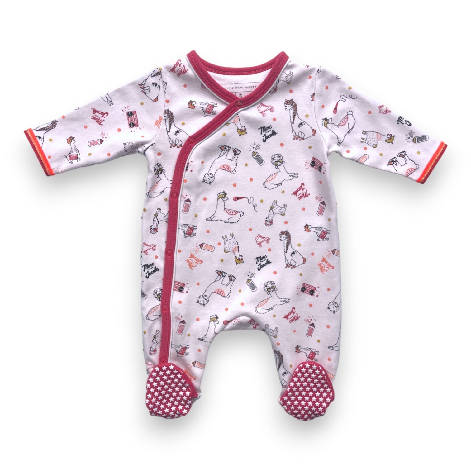 MARC JACOBS - Pyjama rose à motifs - 1 mois