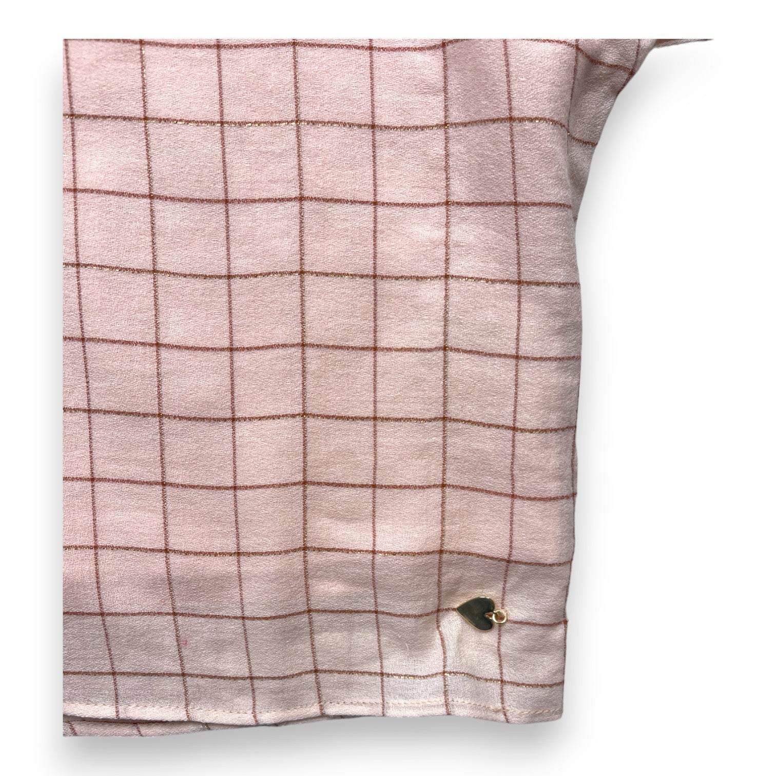 CHLOÉ - Blouse rose à carreaux manches chauve souris (neuve) - 5 ans