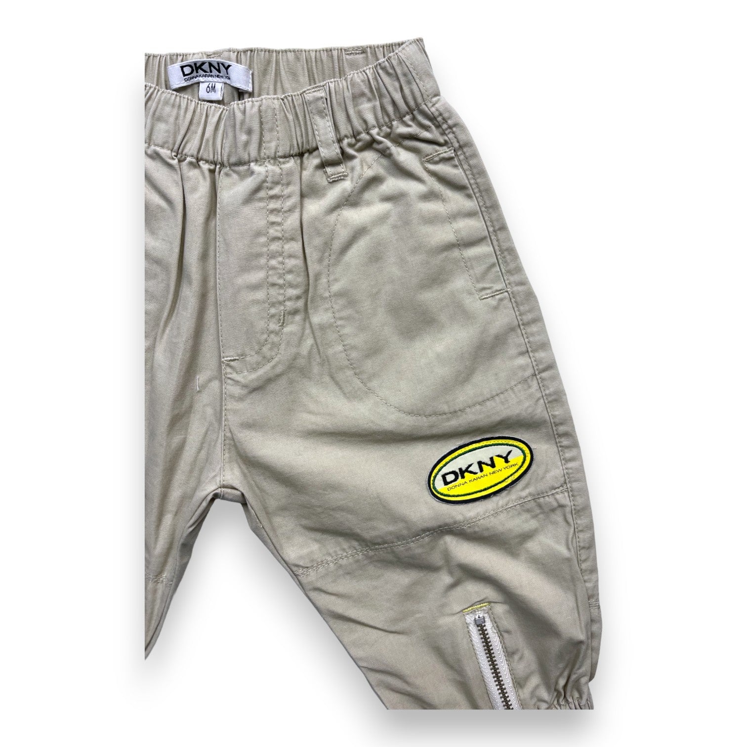 DKNY - Pantalon type cargo beige - 6 mois