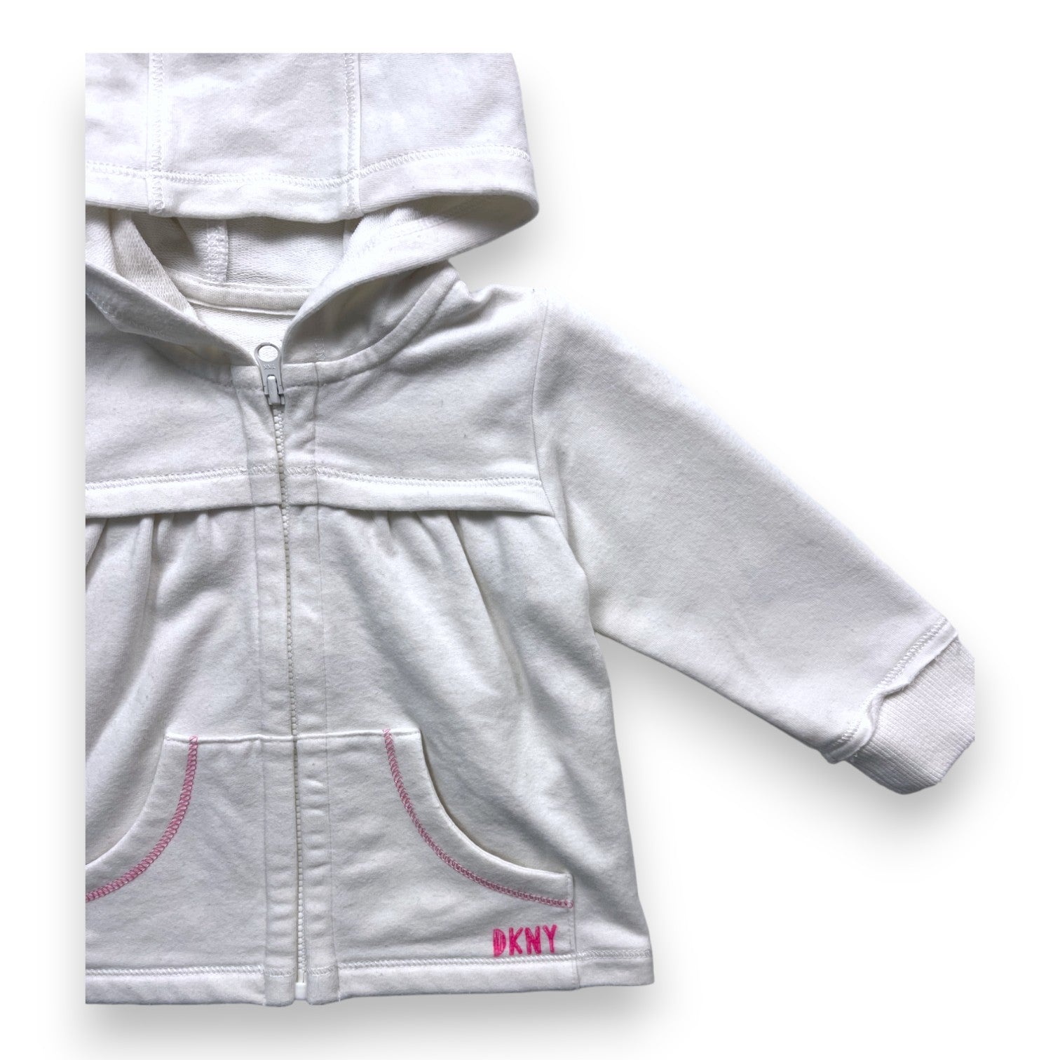 DKNY - Sweat à capuche blanc - 6 mois