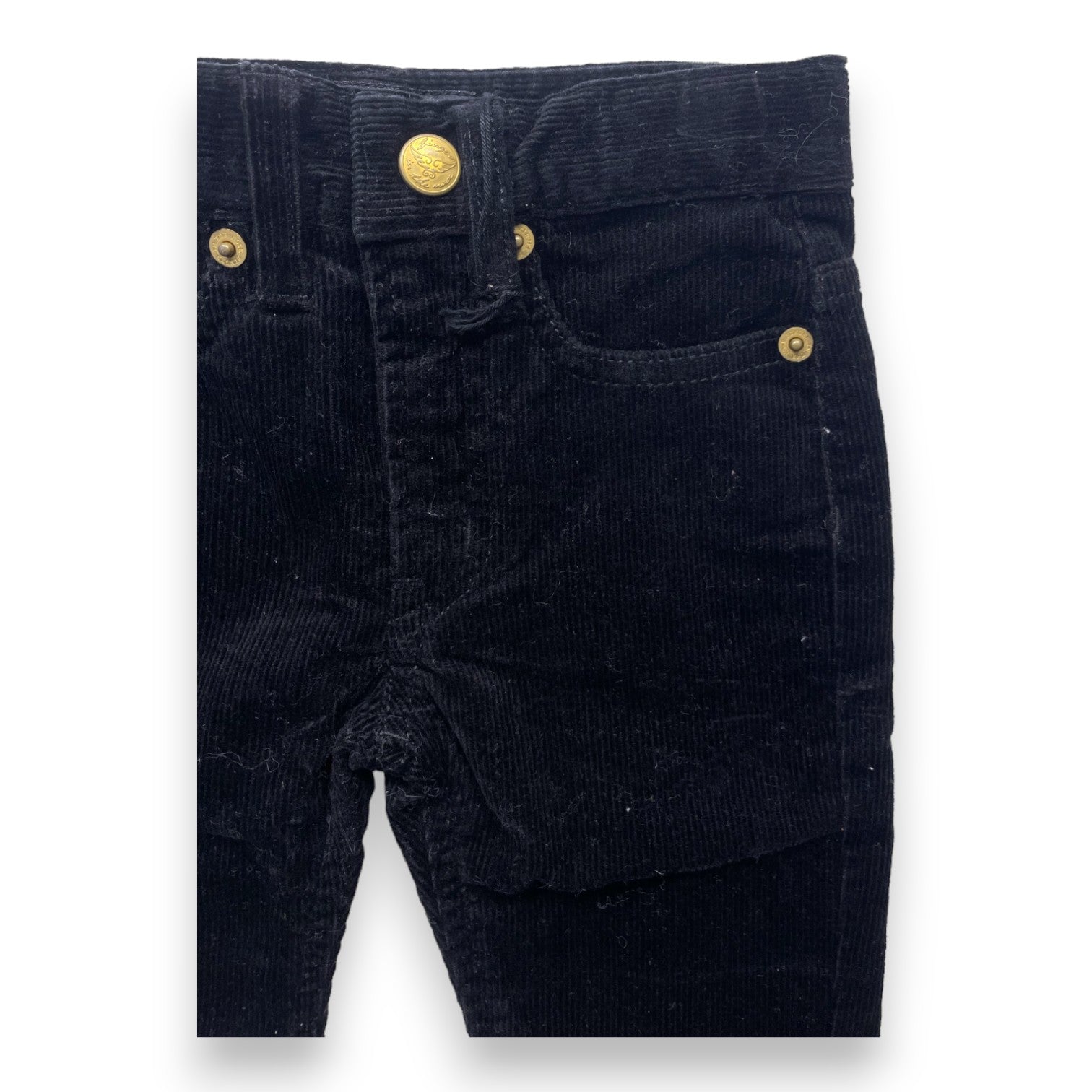 FINGER IN THE NOSE - Pantalon noir en velours côtelé (neuf) - 12/18 mois