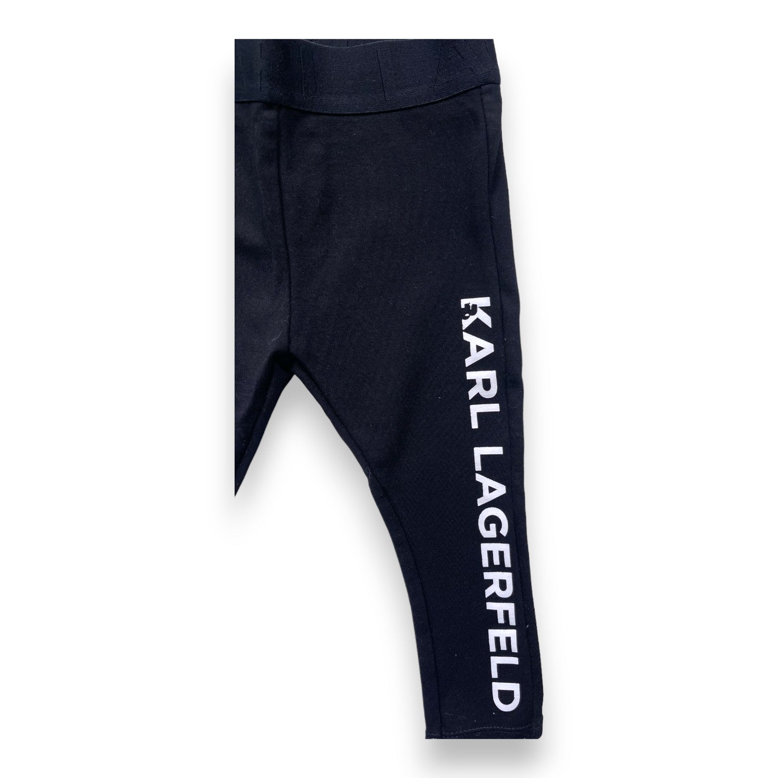 KARL LAGERFELD - Ensemble t shirt et legging noirs à motif - 3 ans