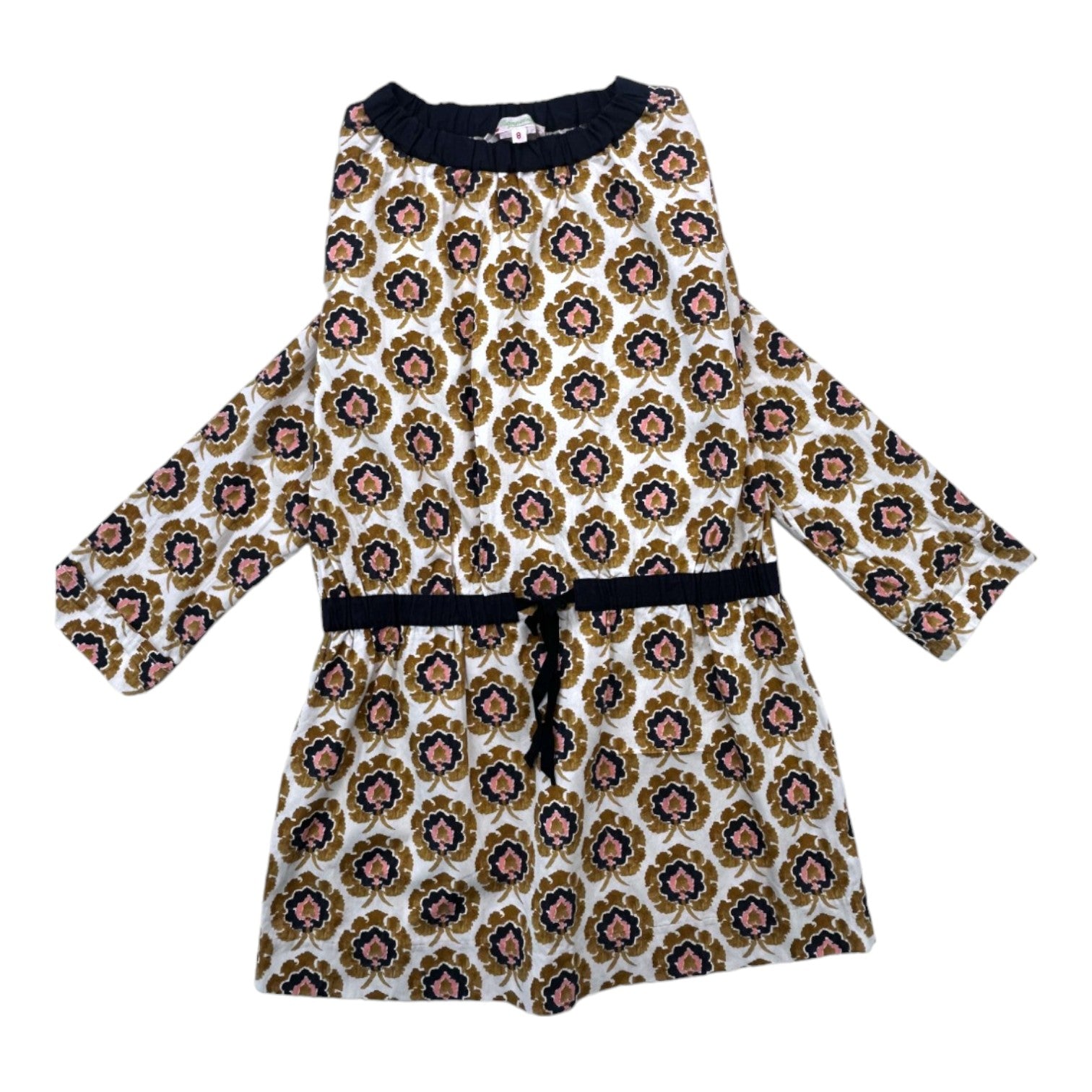 BONPOINT - Robe manches longues à motif colorés - 8 ans