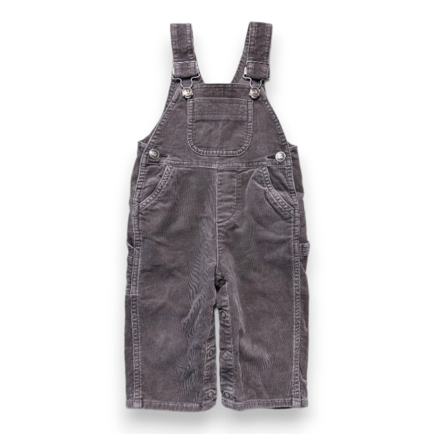 BONPOINT - Salopette grise effet velours - 6 mois