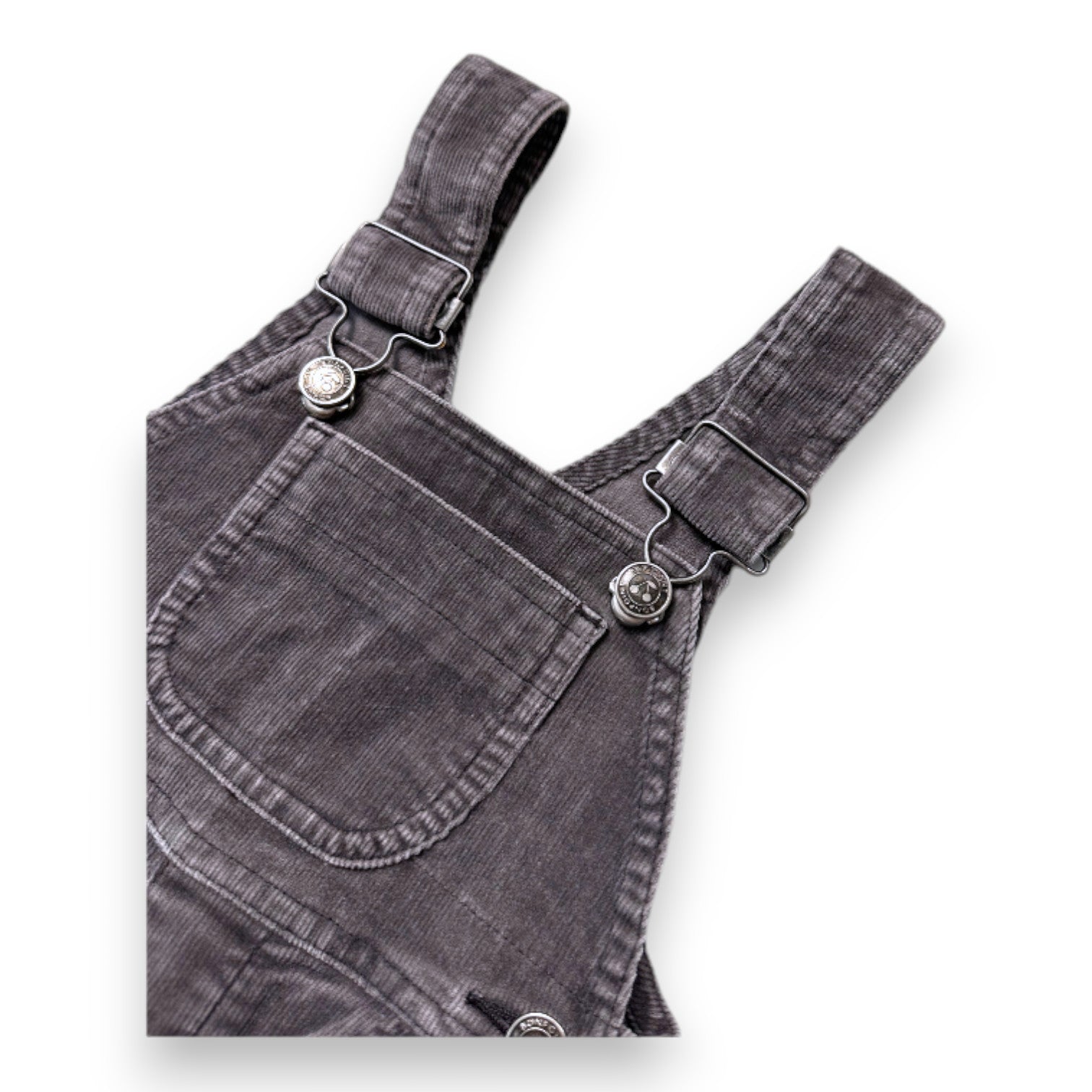 BONPOINT - Salopette grise effet velours - 6 mois