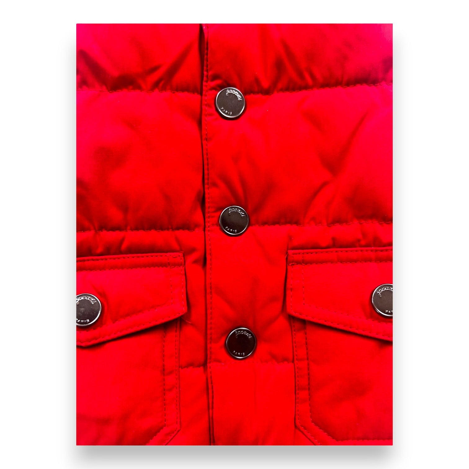 JACADI - Doudoune rouge réversible bordeau - 6 mois