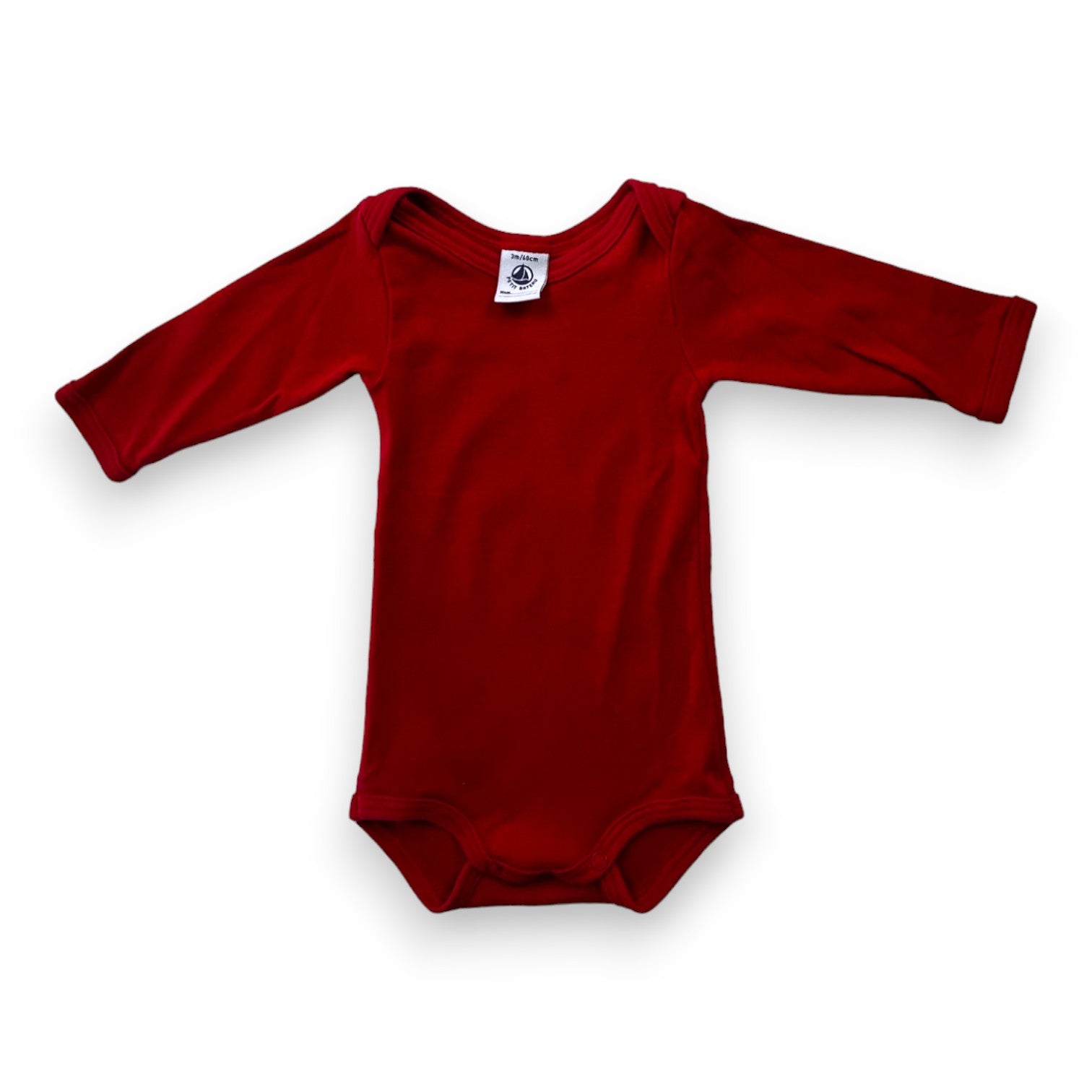 PETIT BATEAU - Body rouge - 3 mois