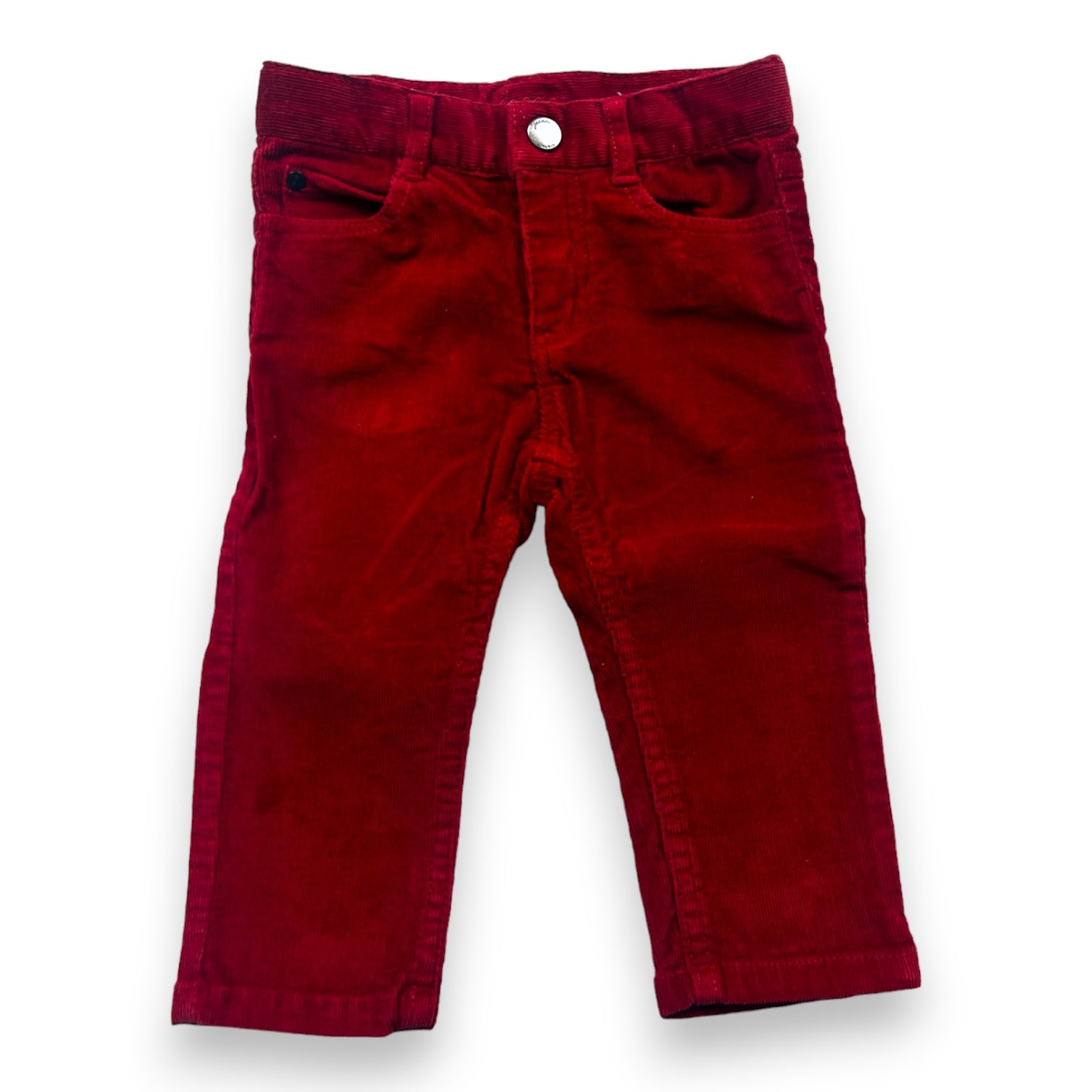 JACADI - Pantalon rouge velours - 12 mois