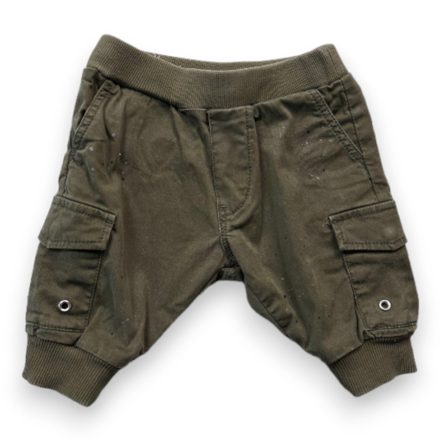 DIESEL - Green jogging pants with black and gray spots - 3 months