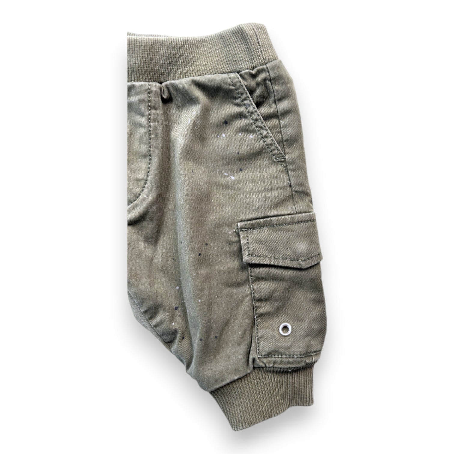 DIESEL - Green jogging pants with black and gray spots - 3 months