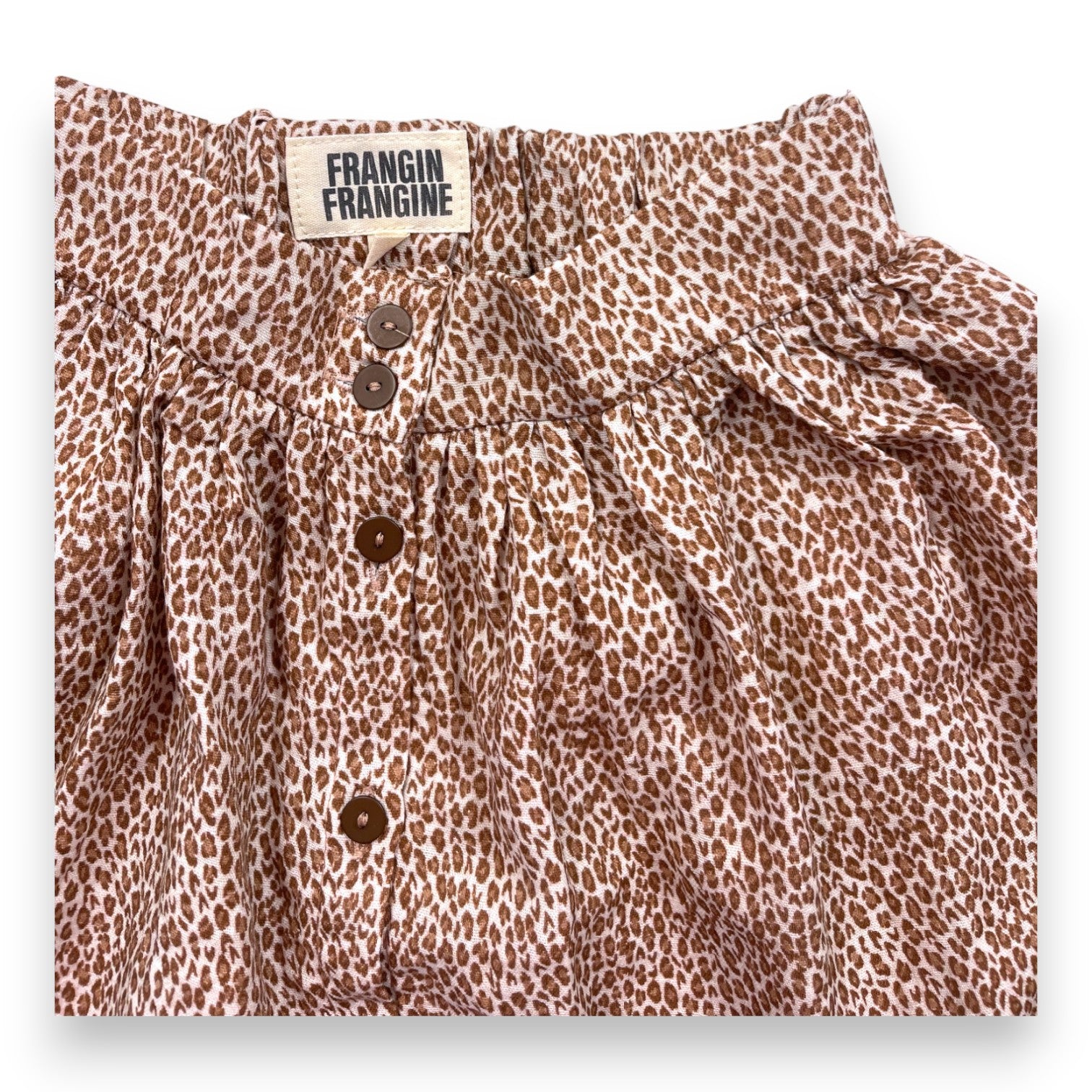 FRANGIN FRANGINE - Jupe boutonnée motif léopard - 8 ans