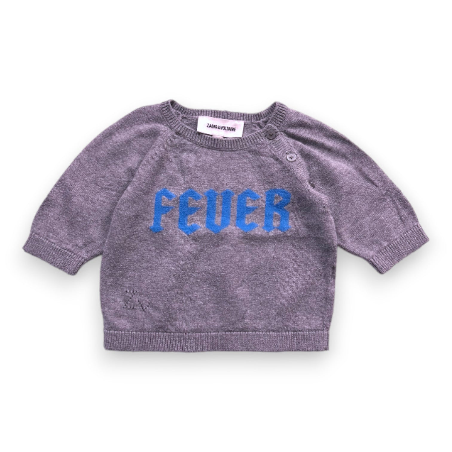 ZADIG &amp; VOLTAIRE - "Fever" gray long-sleeved sweater - 1 month