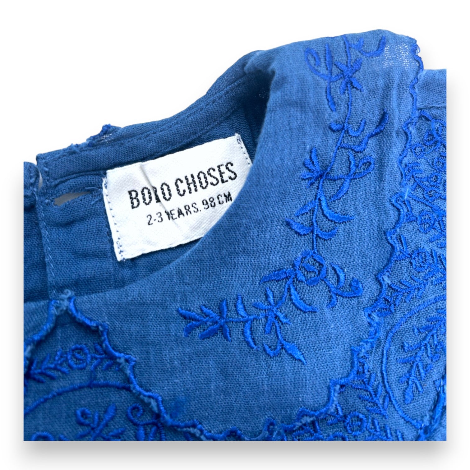 BOBO CHOSES - Blue blouse with details on the collar - 2 years