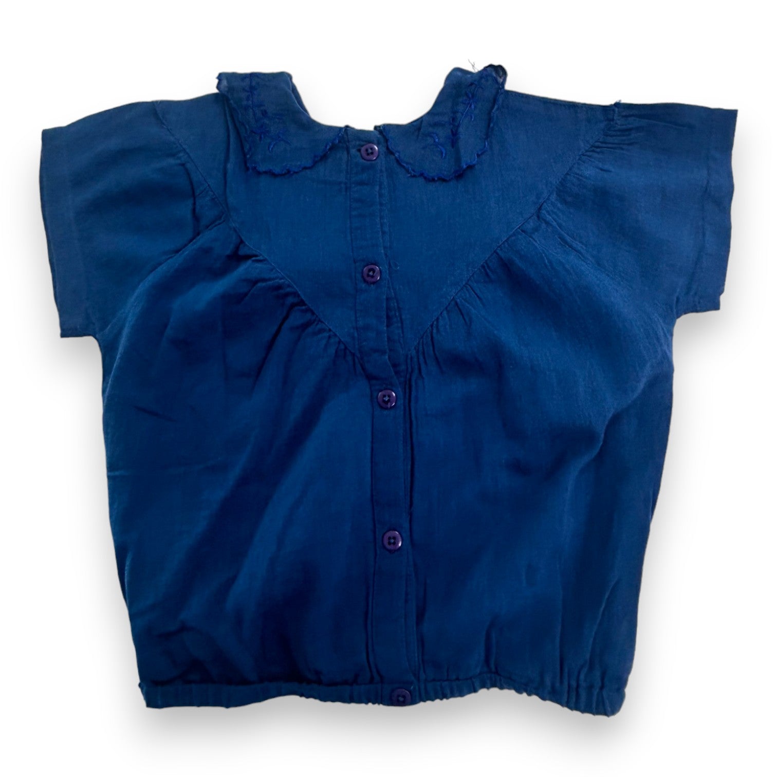 BOBO CHOSES - Blue blouse with details on the collar - 2 years