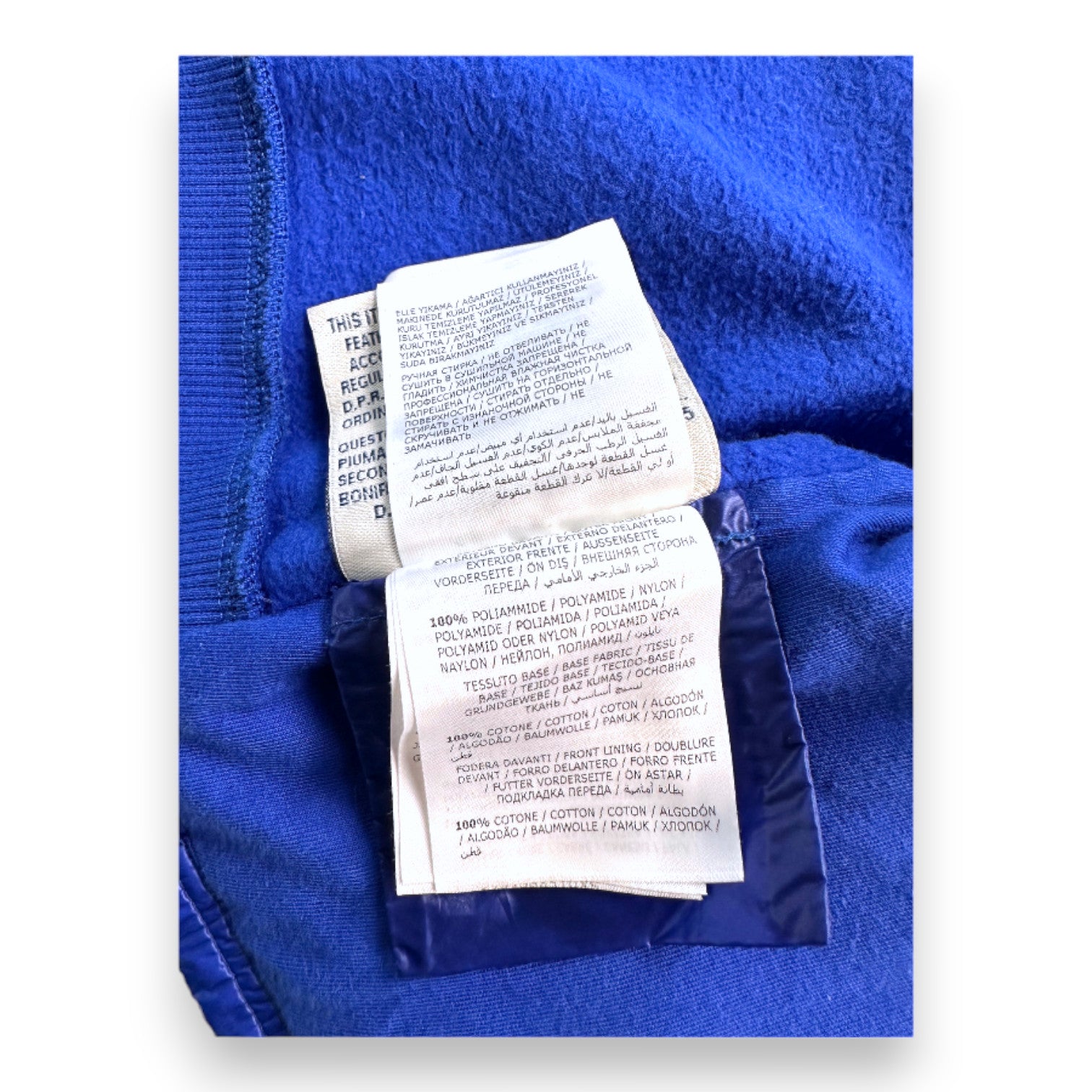 MONCLER - Cardigan matelassé bleu - 12 mois