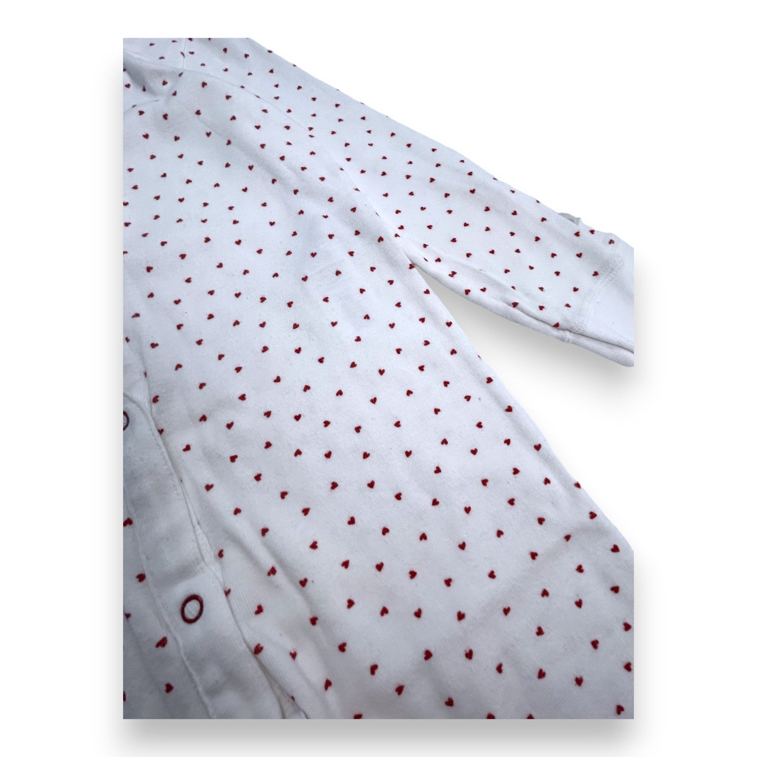 PETIT BATEAU - Pyjama blanc avec des coeurs - 4 ans