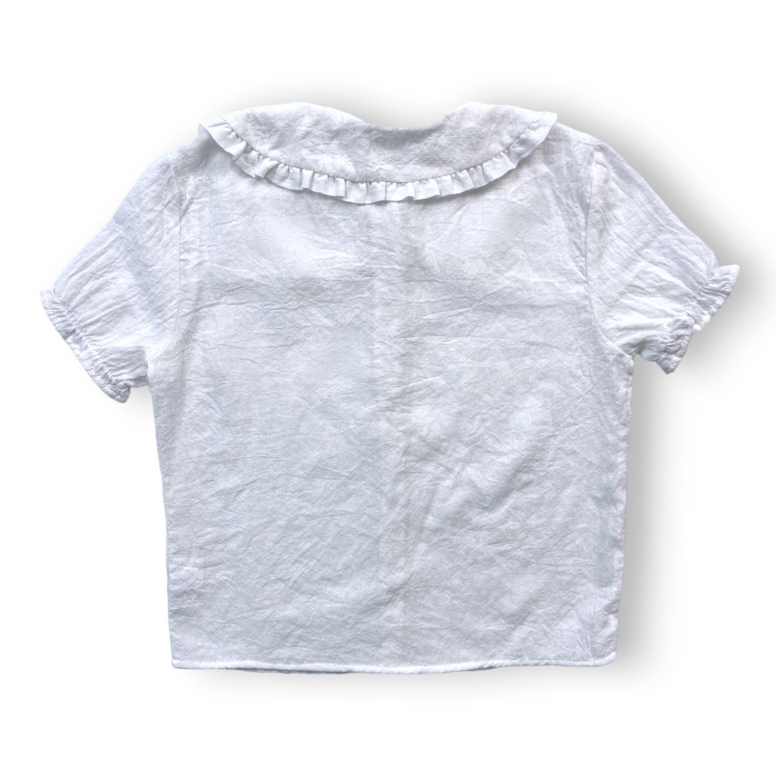 APACHES COLLECTIONS - Blouse boutonnée blanche col Claudine - 8 ans