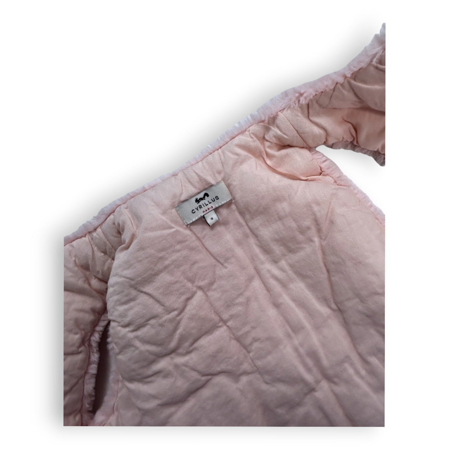 CYRILLUS - veste rose extra douce en fausse fourrure - 3 ans