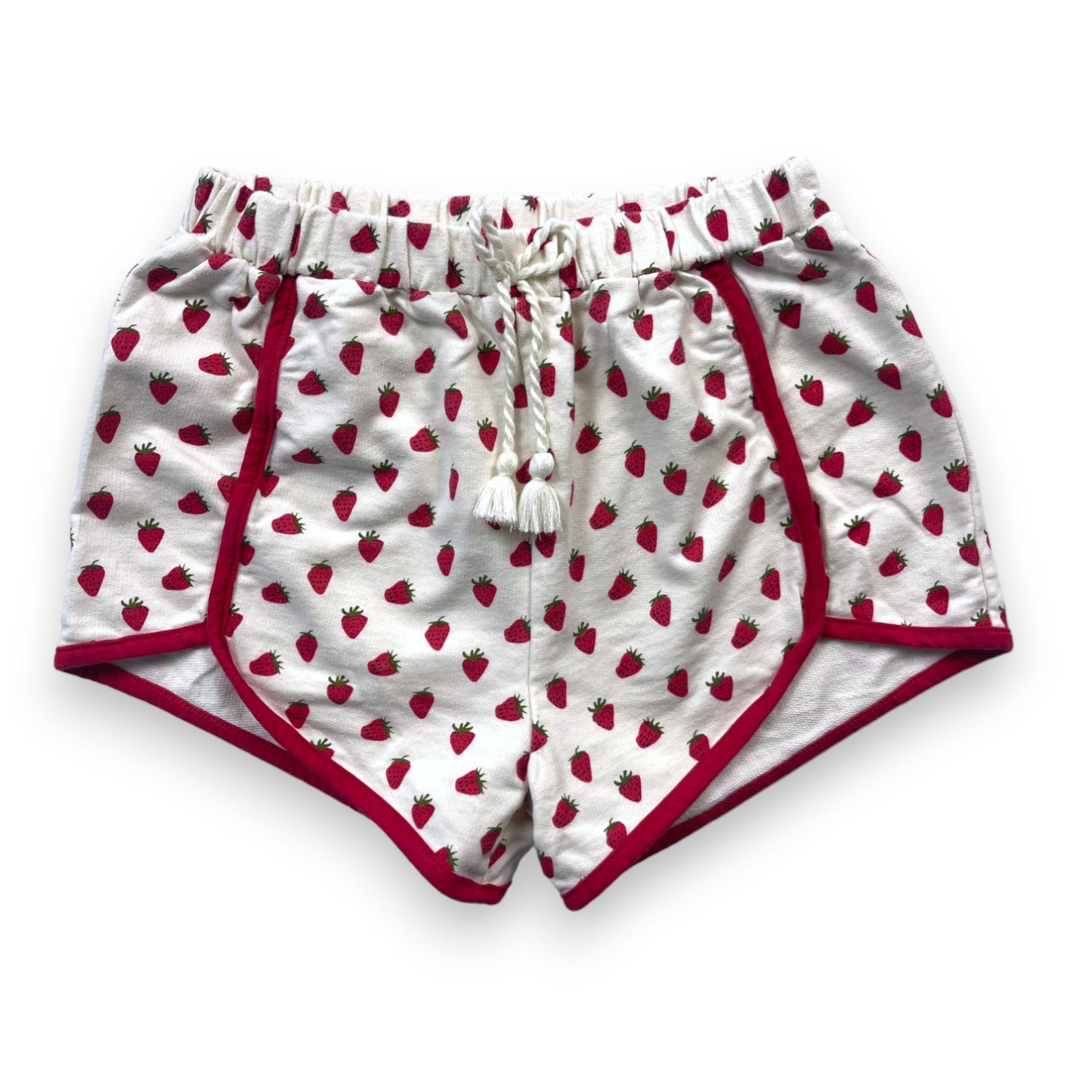 PINK CHICKEN - Short blanc à motifs fraises - 8 ans