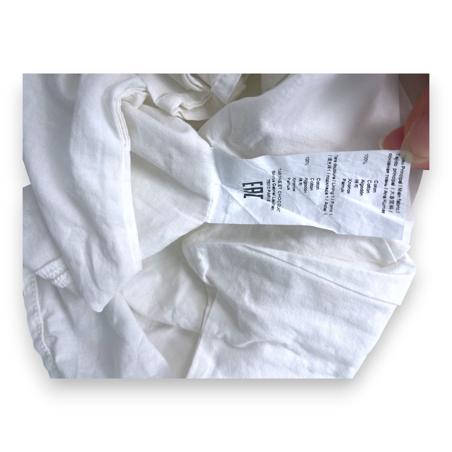 TARTINE & CHOCOLAT - Robe de cérémonie blanche à broderies - 8 ans