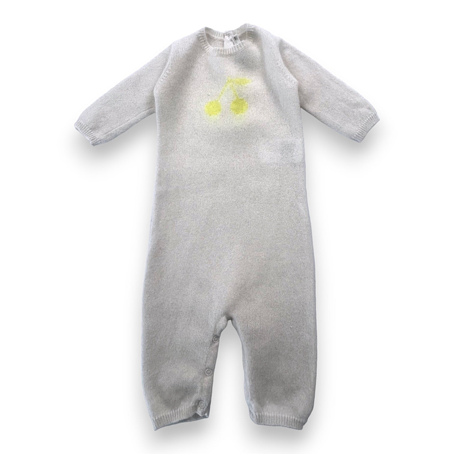 BONPOINT - Salopette beige cerise cachemire  - 1 mois