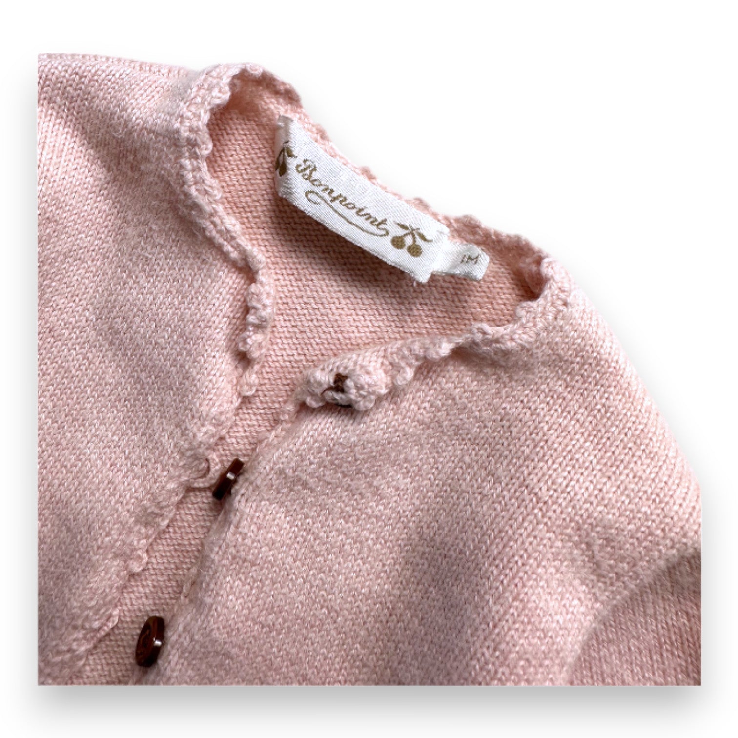 BONPOINT - Pink cashmere cardigan - 1 month