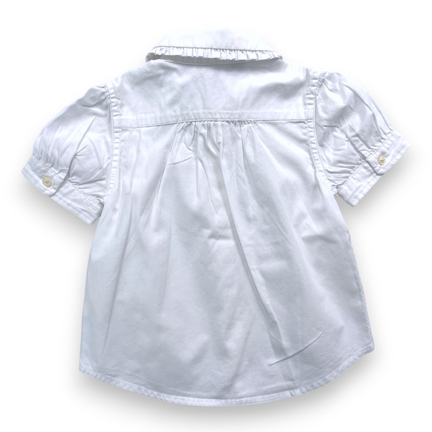 RALPH LAUREN - White short-sleeved blouse - 2 years