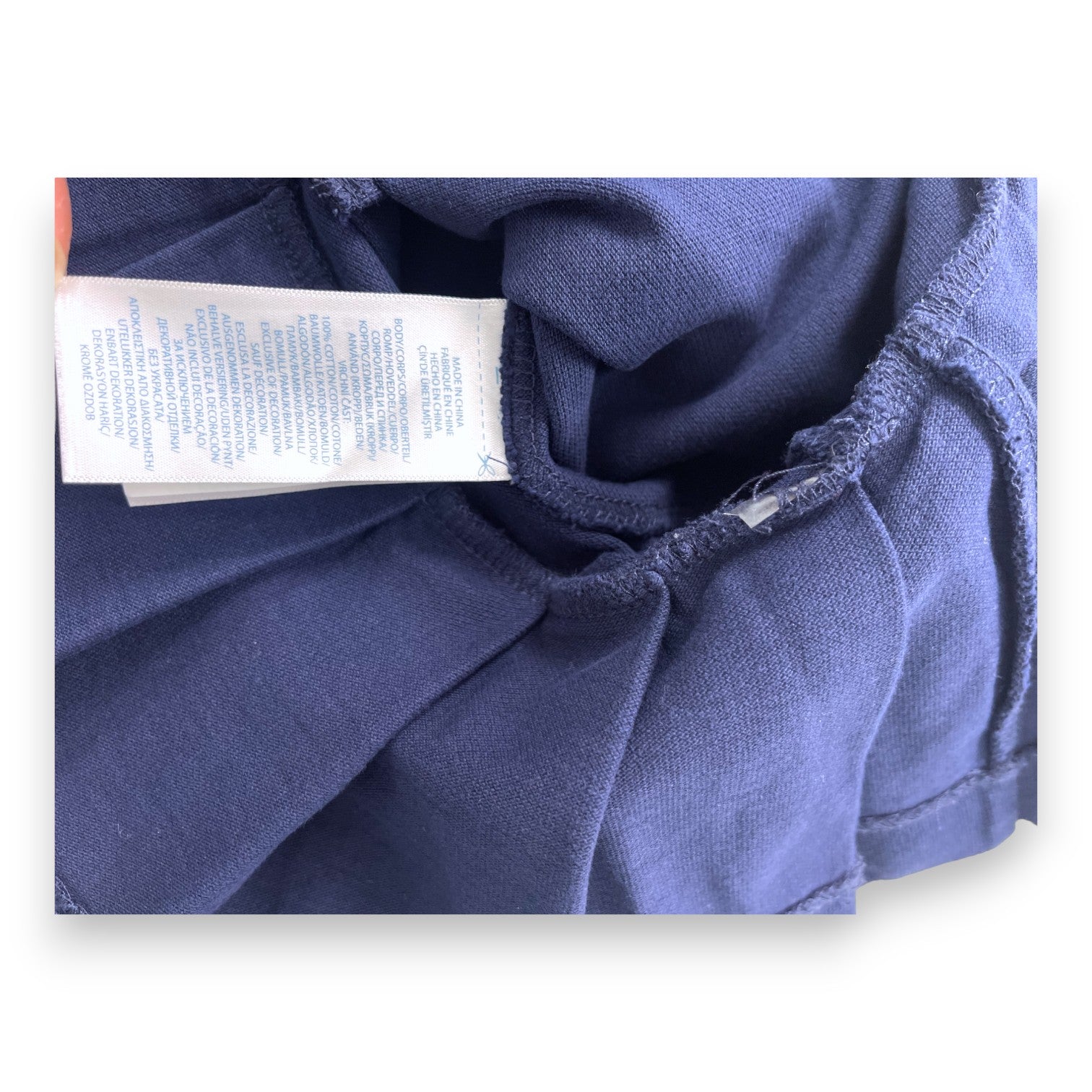 RALPH LAUREN - Navy blue short-sleeved pleated dress and bloomer set - 18 months