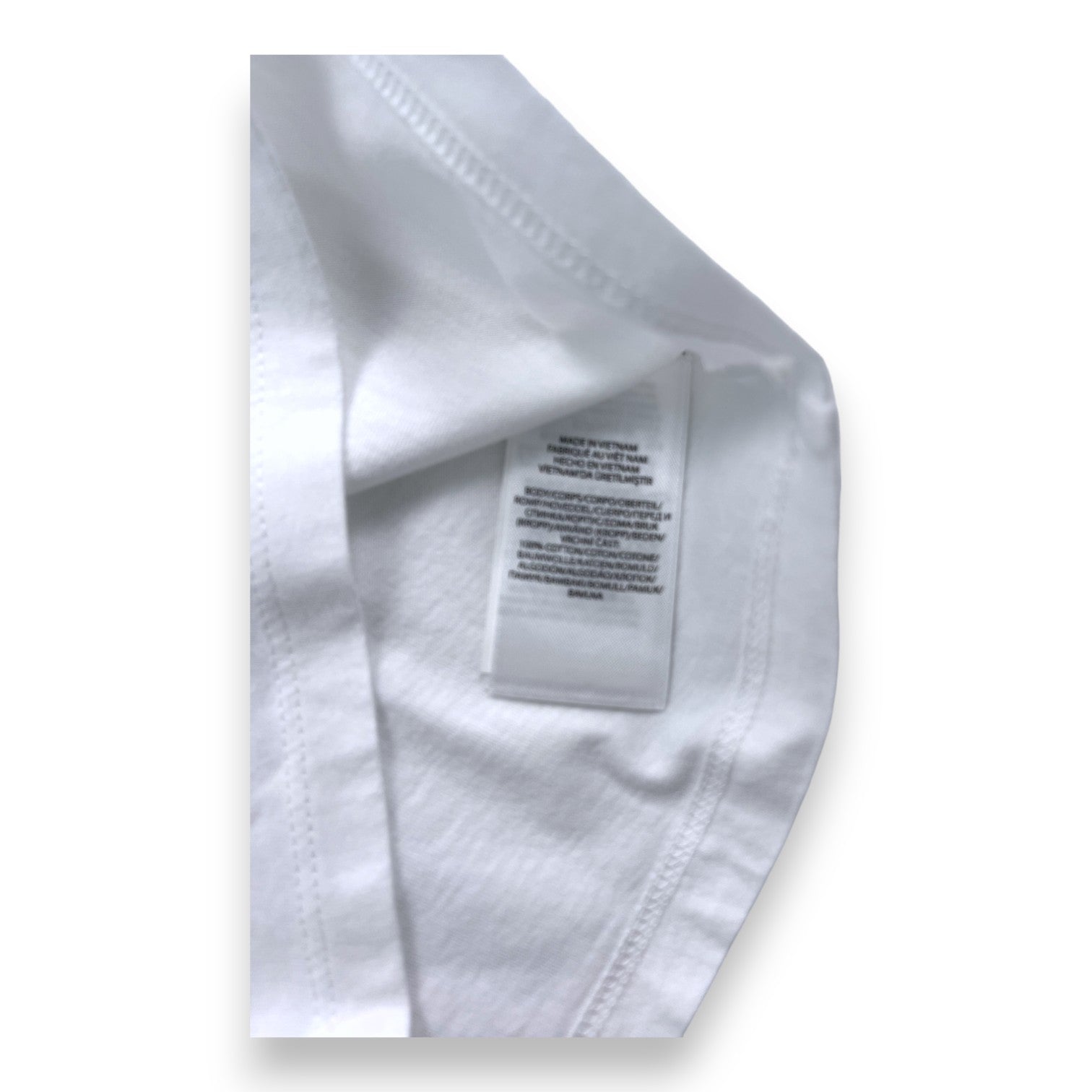 RALPH LAUREN - T shirt blanc manches courtes détails colorés - 2 ans