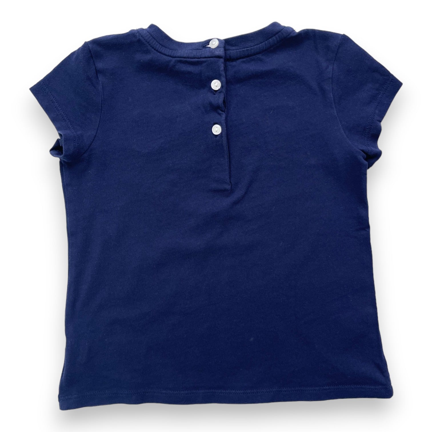 RALPH LAUREN - Navy blue patterned short-sleeved T-shirt - 2 years