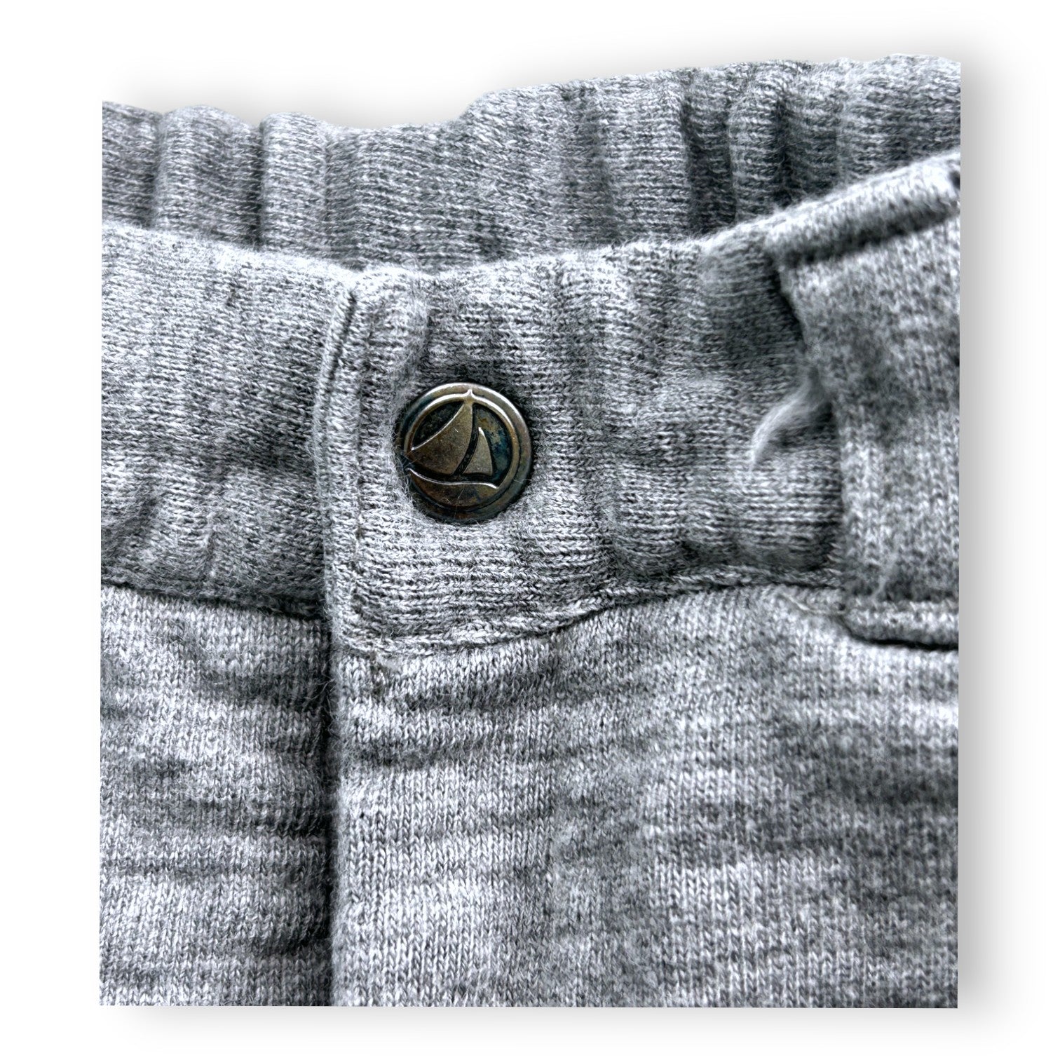 PETIT BATEAU - Graue Fleecehose - 18 Monate