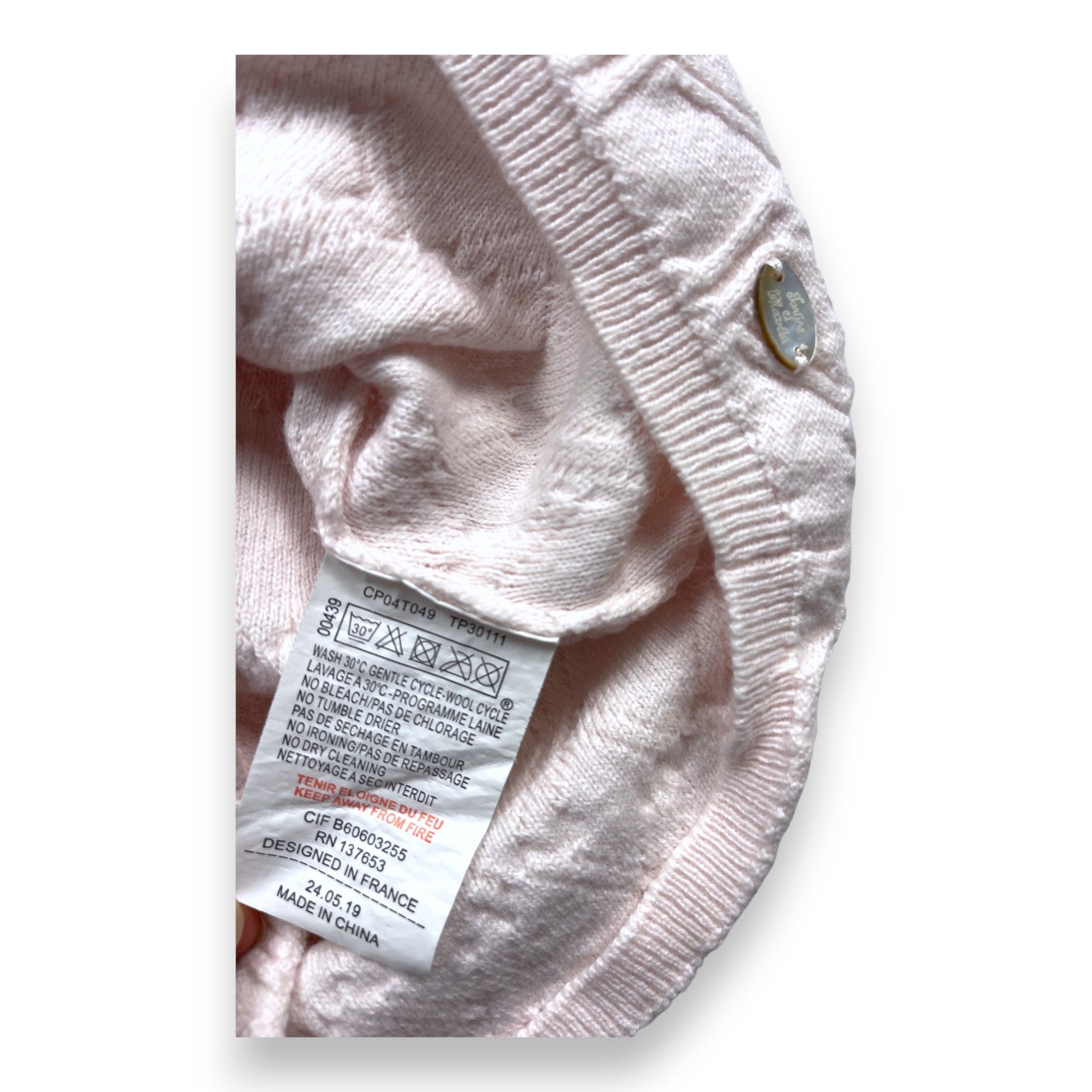 TARTINE & CHOCOLAT - Robe rose en laine - 18 mois