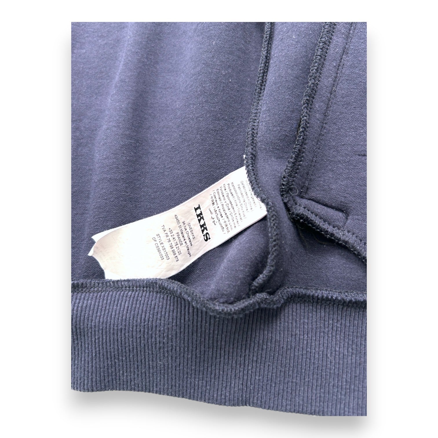 IKKS - Marineblaue Bomberjacke mit langen Ärmeln und bestickter Rückseite - 8 Jahre