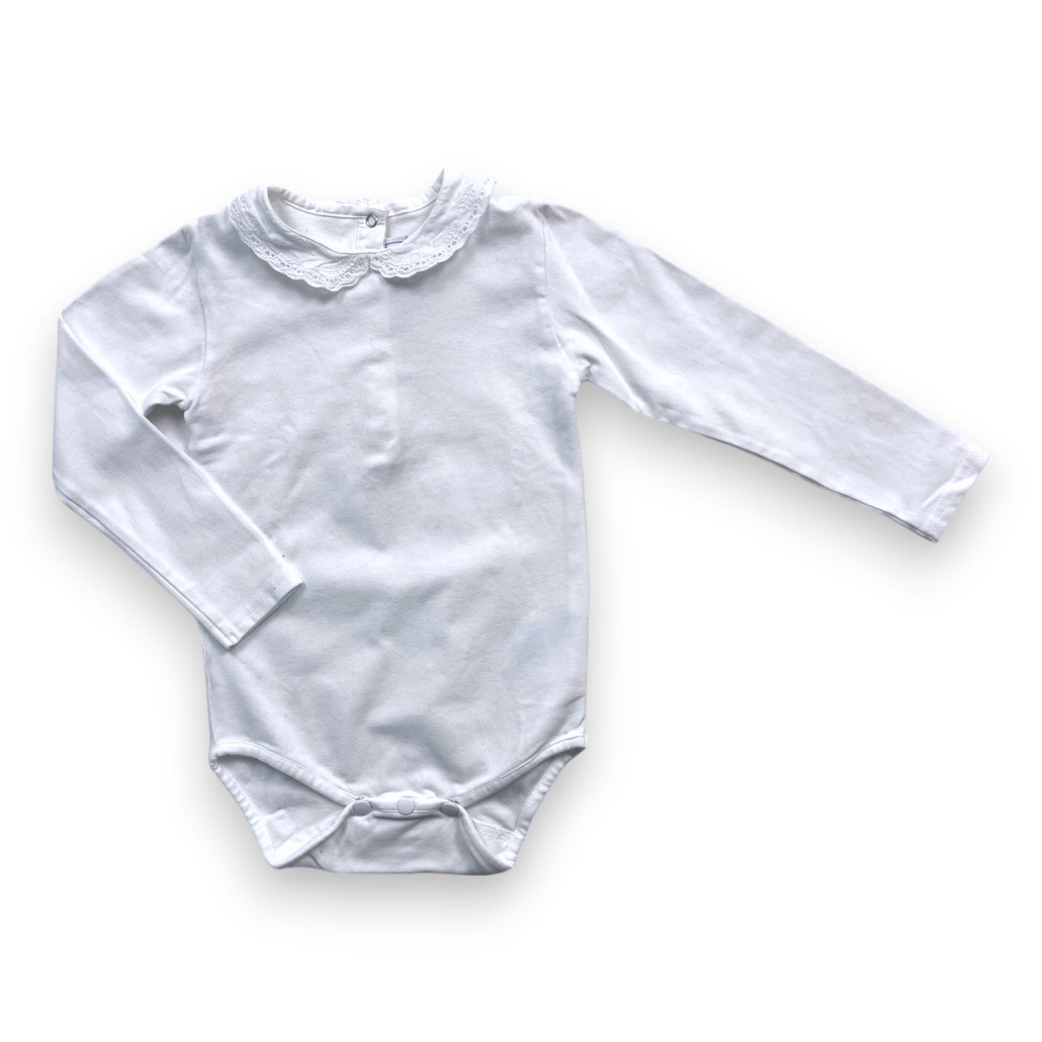 TARTINE &amp; CHOCOLAT - White bodysuit with lace collar - 2 years