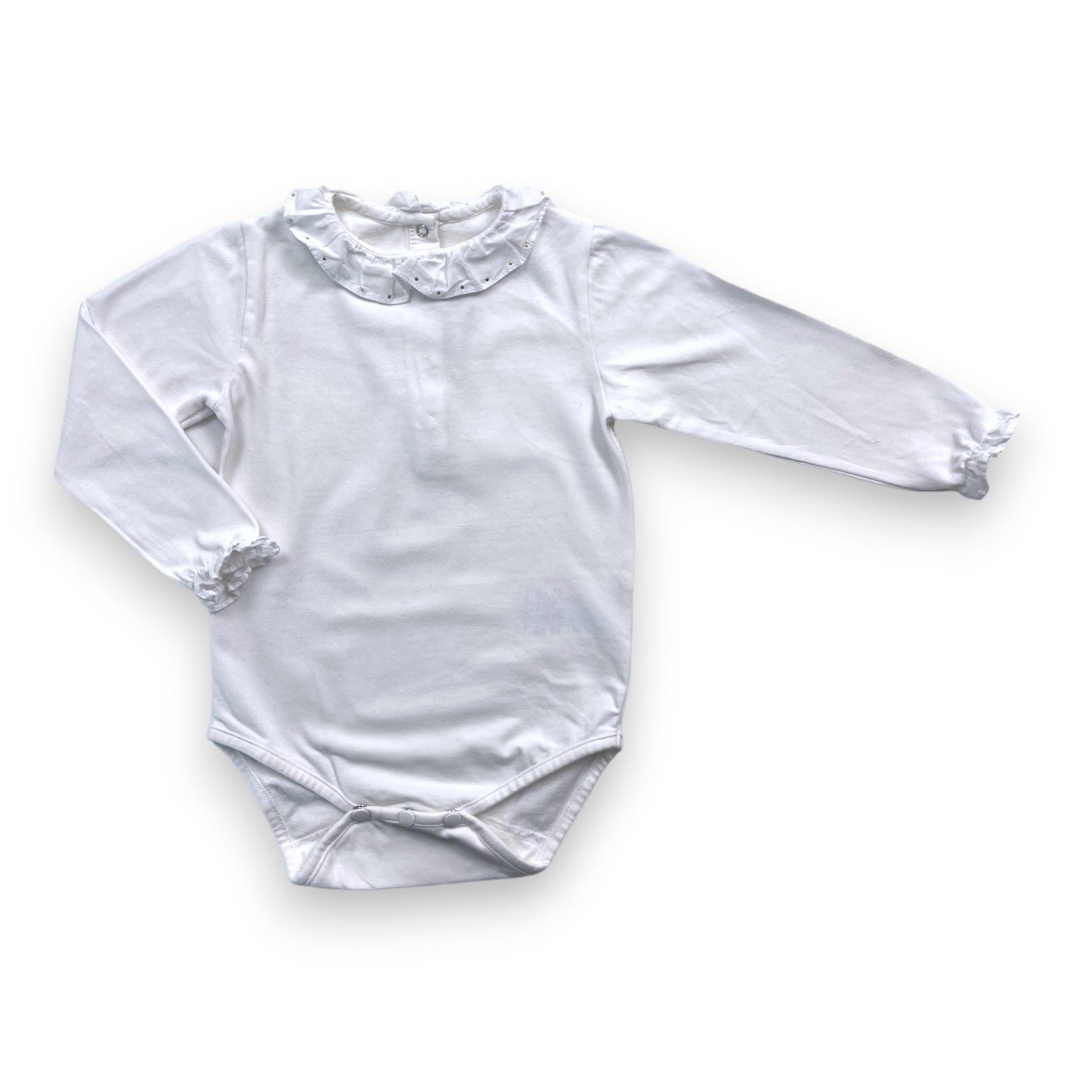 TARTINE &amp; CHOCOLAT - White bodysuit with rhinestone collar - 18 months