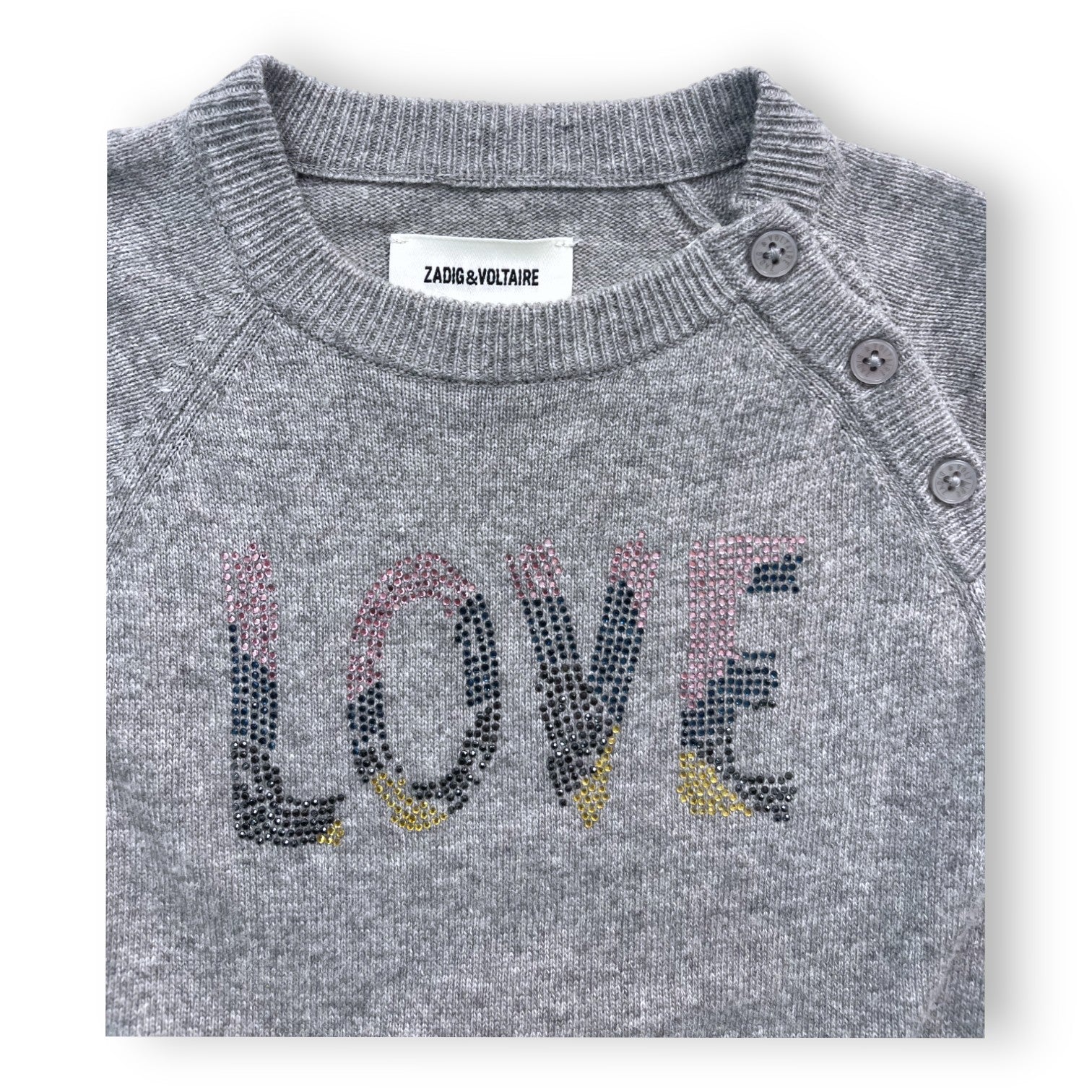 ZADIG & VOLTAIRE - Robe grise "LOVE" - 2 ans